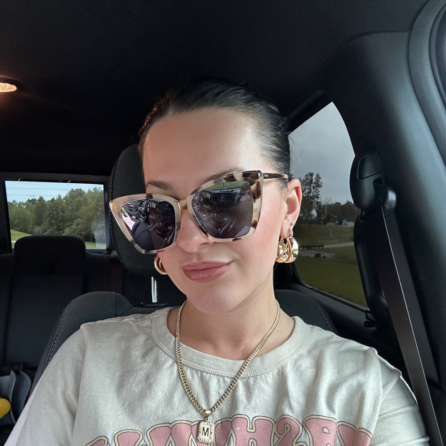 BECKY II - CREAM TORTOISE + GREY POLARIZED SUNGLASSES