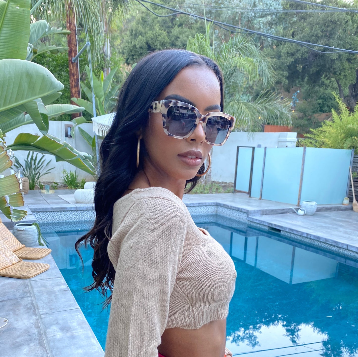 BELLA II - CREAM TORTOISE + GREY GRADIENT SUNGLASSES