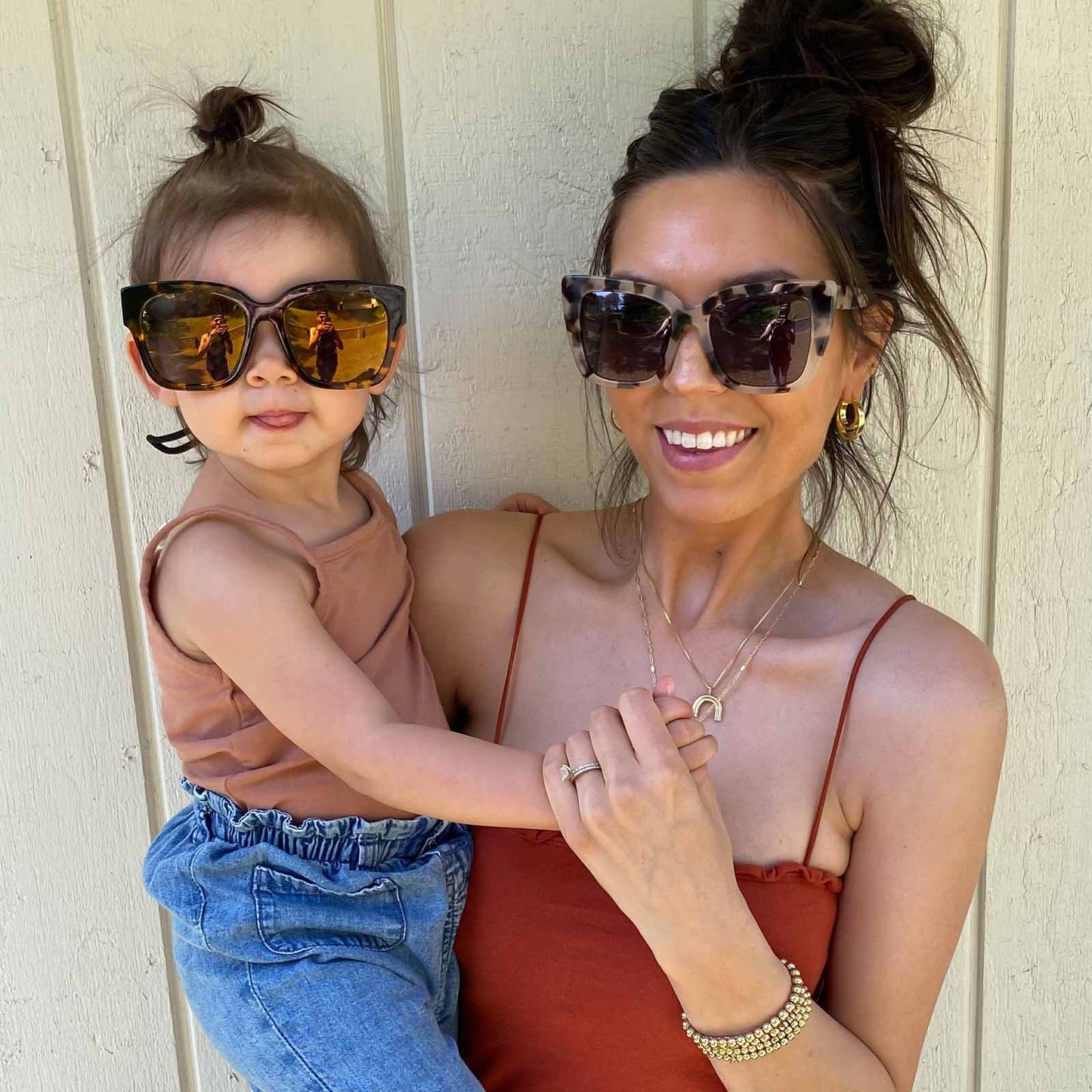LIZZY - CREAM TORTOISE + GREY SUNGLASSES