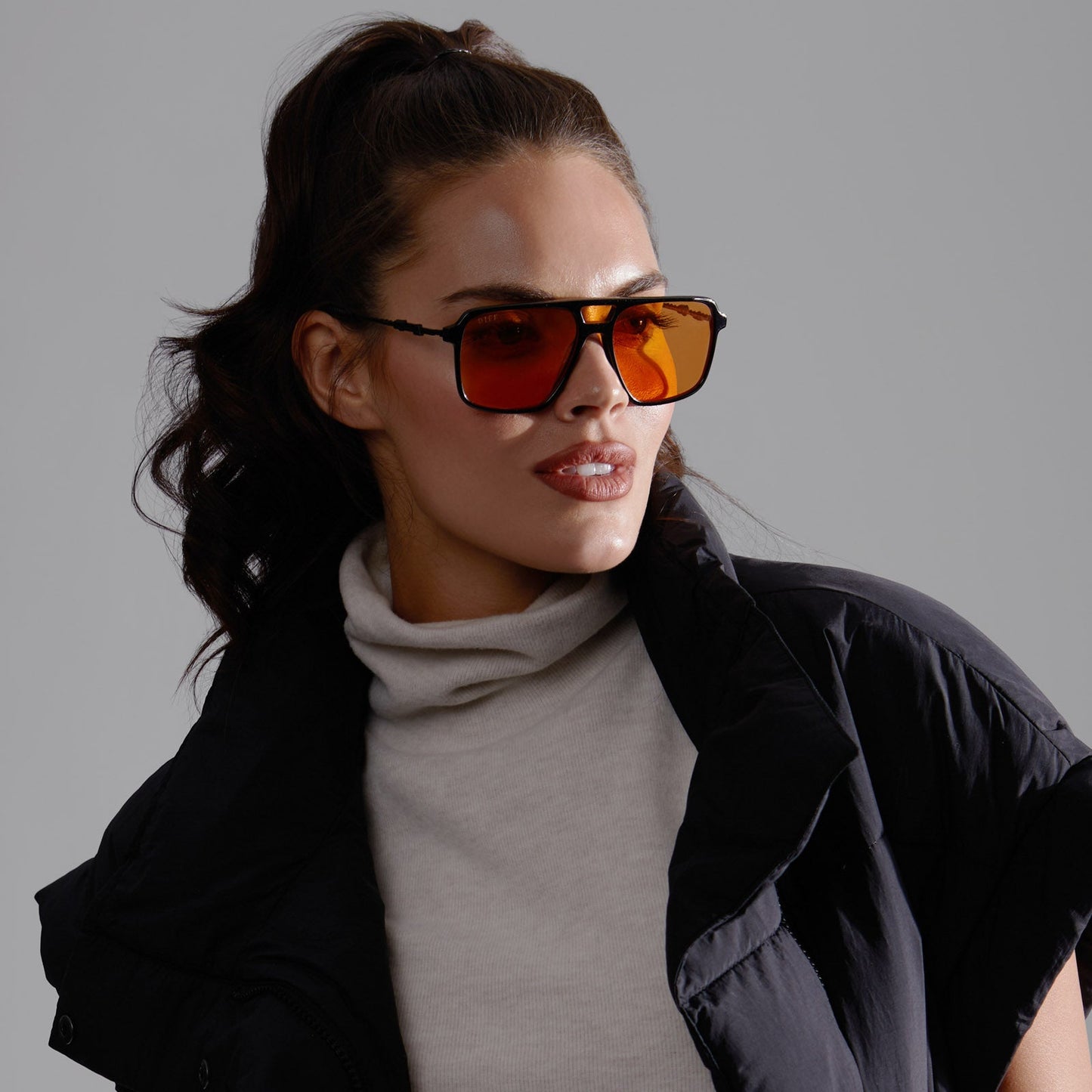 FENNEC SHAND™ - BLACK + ORANGE SUNGLASSES
