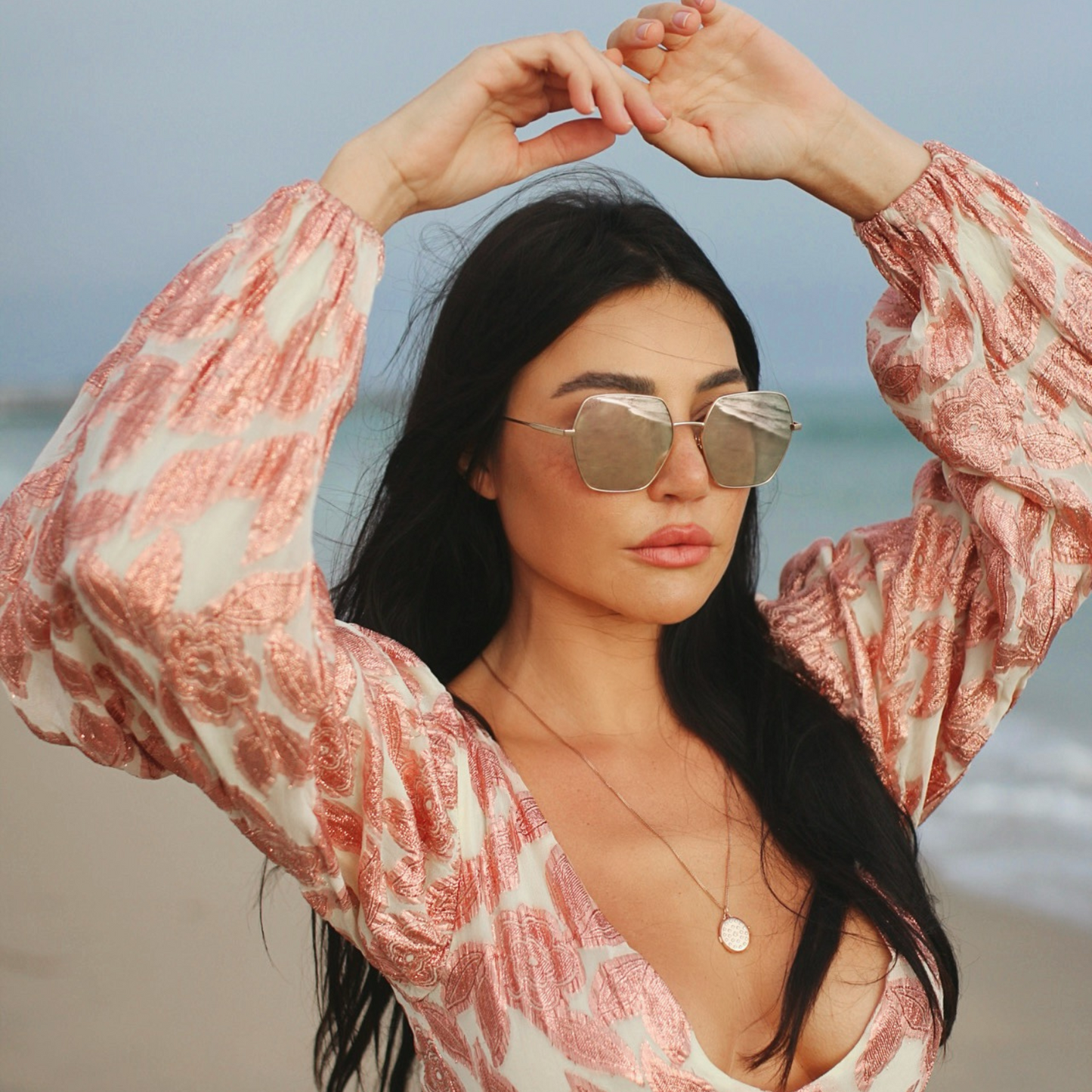 HARLOWE - GOLD + TAUPE FLASH SUNGLASSES