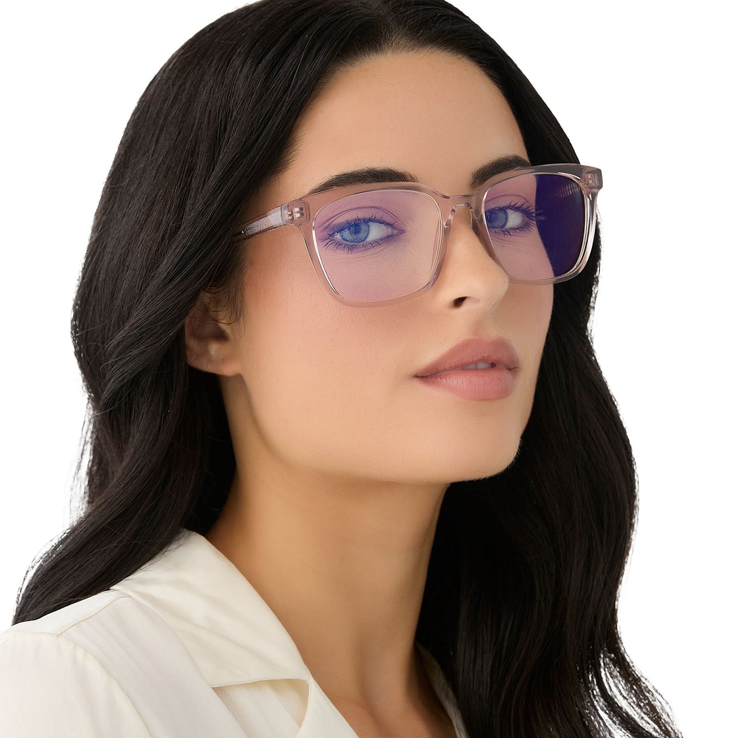 ALEX - LIGHT PINK CRYSTAL + BLUE LIGHT READERS