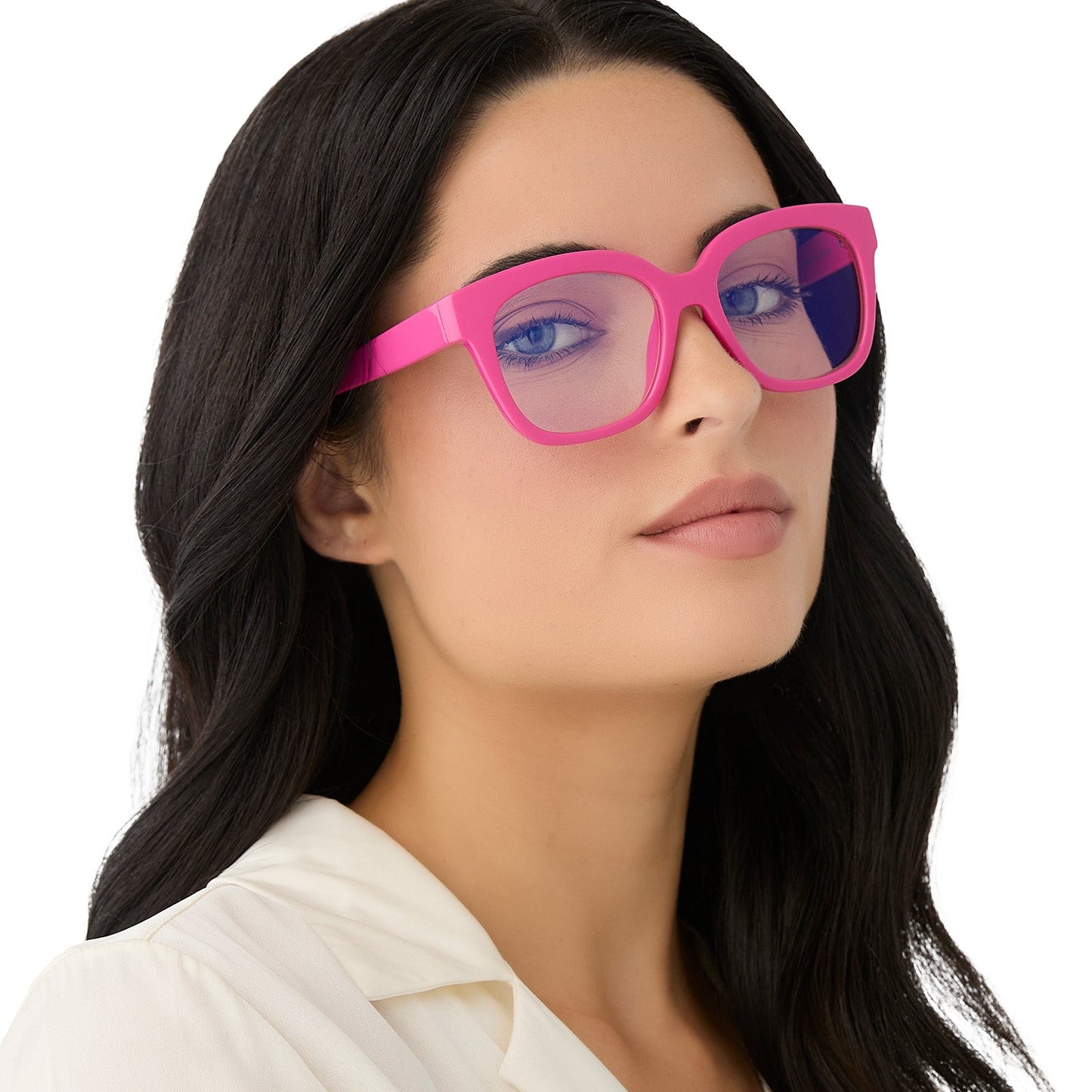 AVA - PEONY PINK + BLUE LIGHT READERS