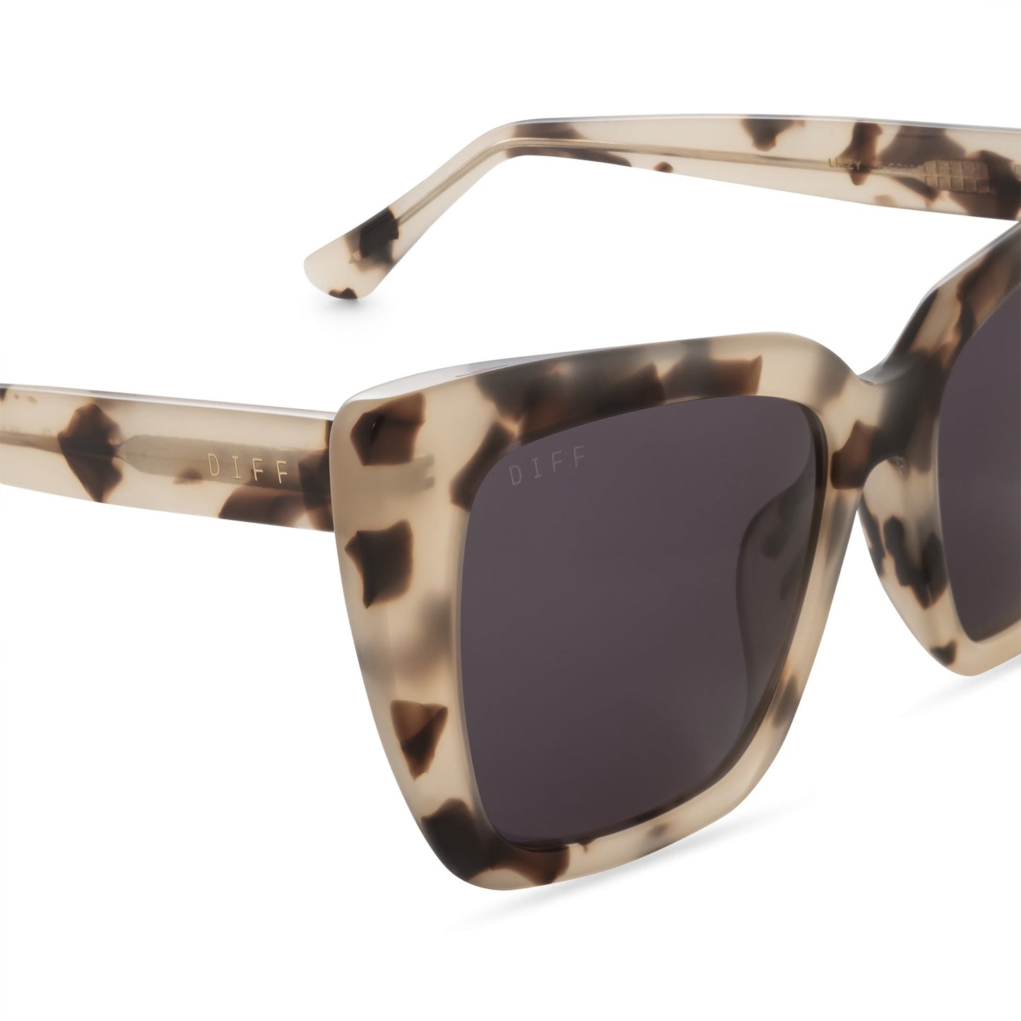 LIZZY - CREAM TORTOISE + GREY SUNGLASSES