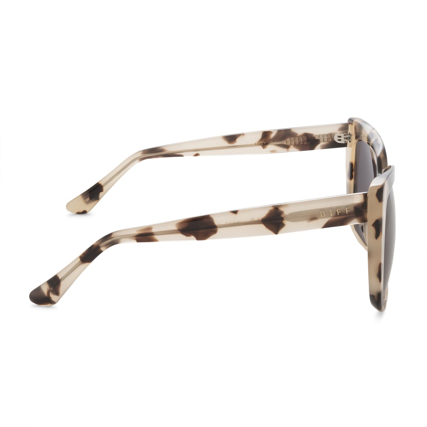 LIZZY - CREAM TORTOISE + GREY SUNGLASSES