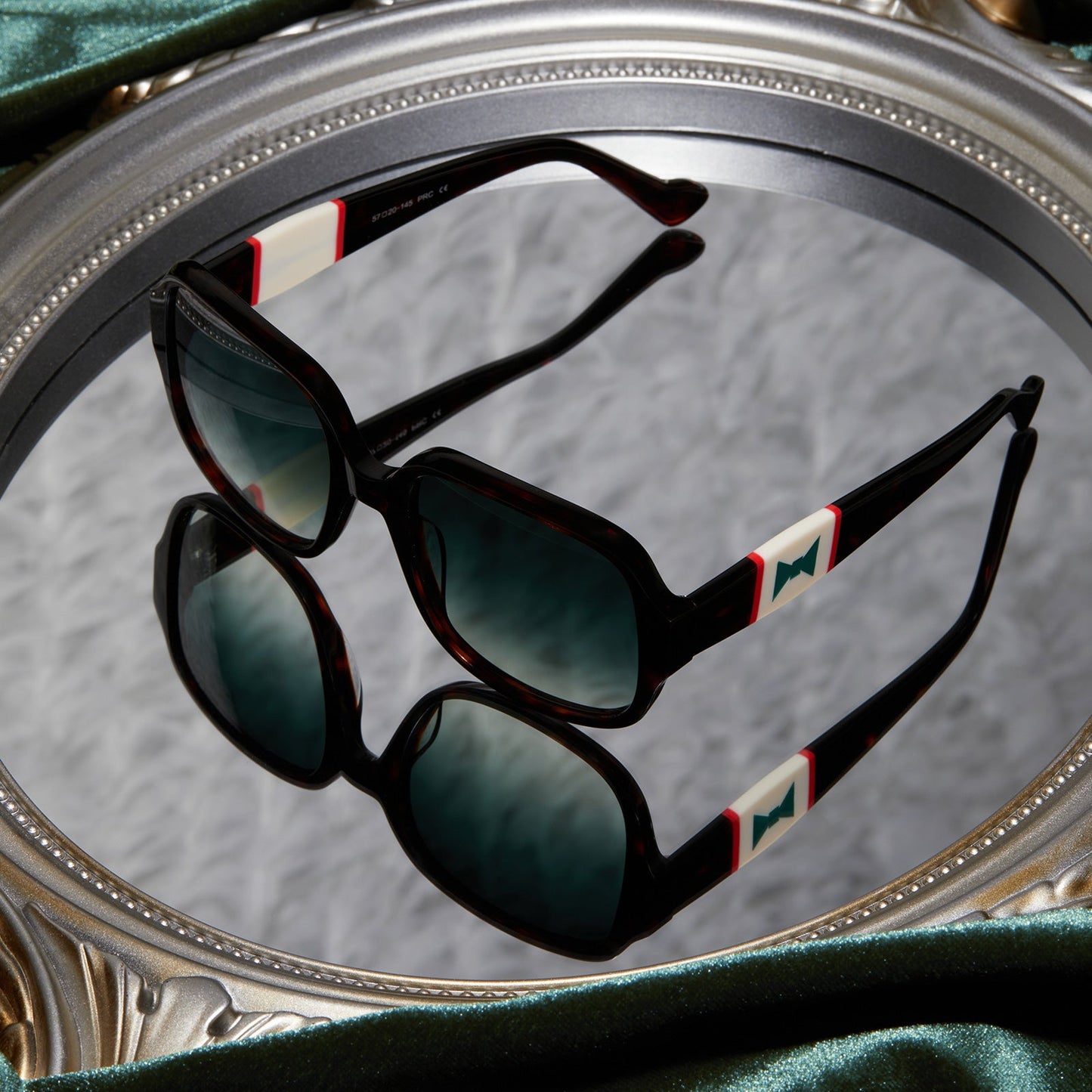 RON WEASLEY™ - DRESS ROBES™ BROWN + VINTAGE SAGE GRADIENT SUNGLASSES