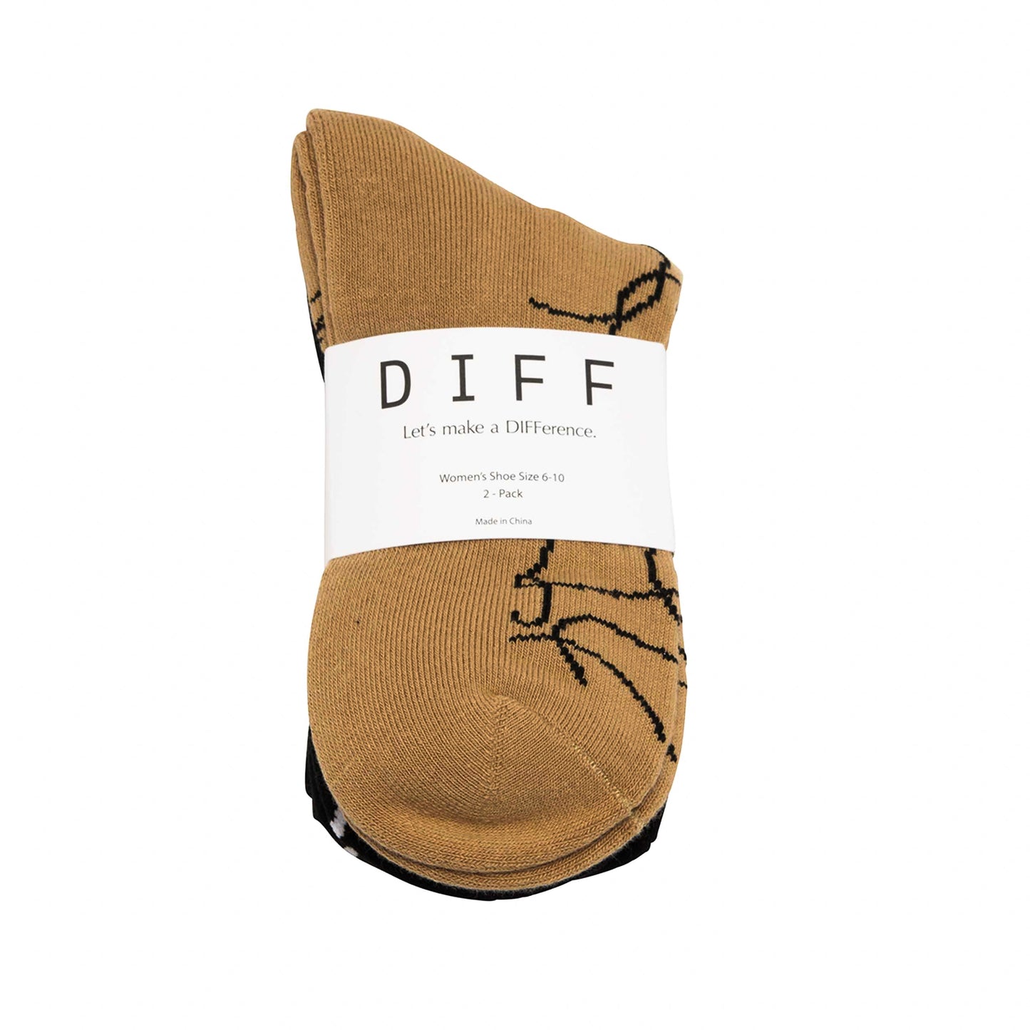 CREW SOCK DUO - ABSTRACT CIRCLES + BLACK