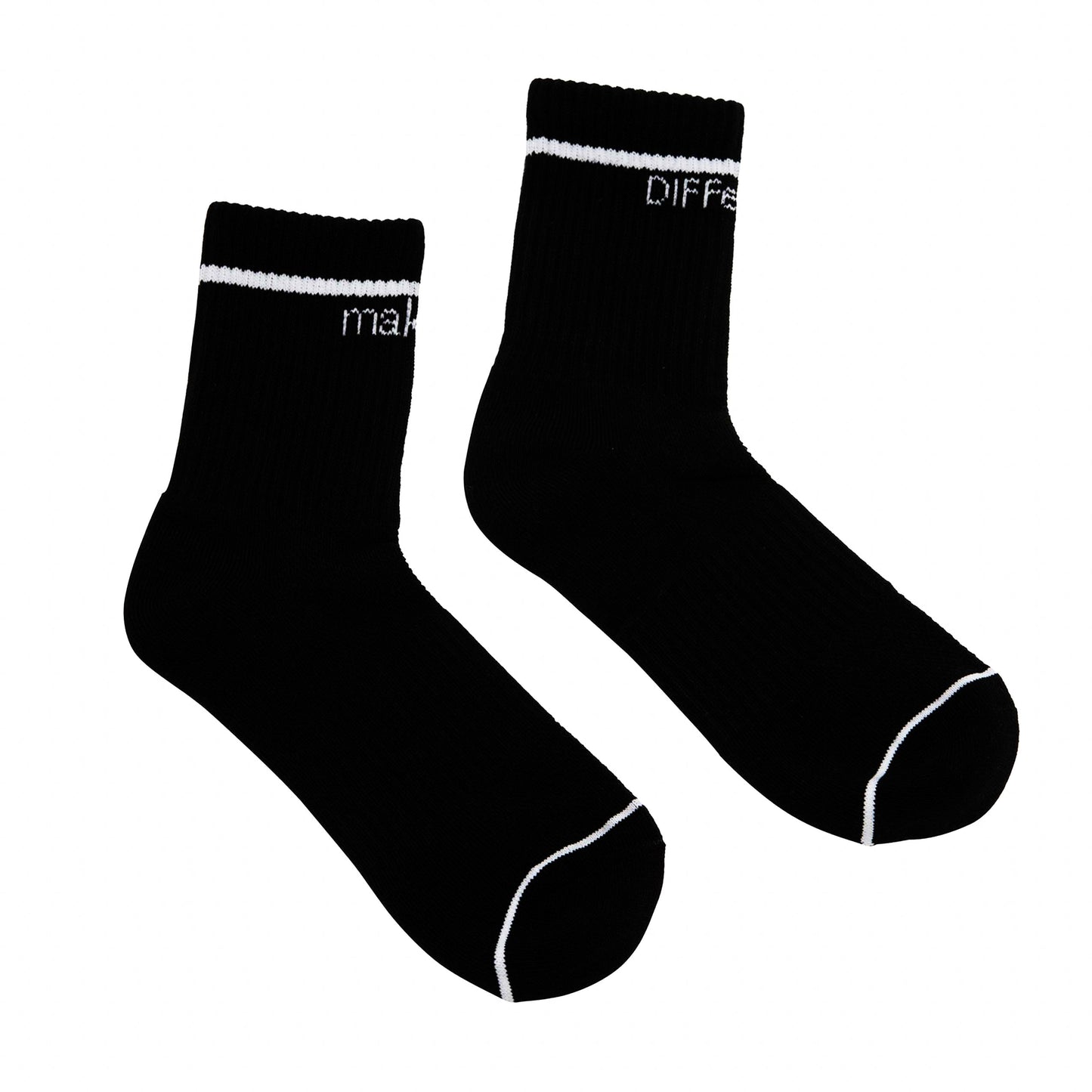 CREW SOCK DUO - ABSTRACT CIRCLES + BLACK