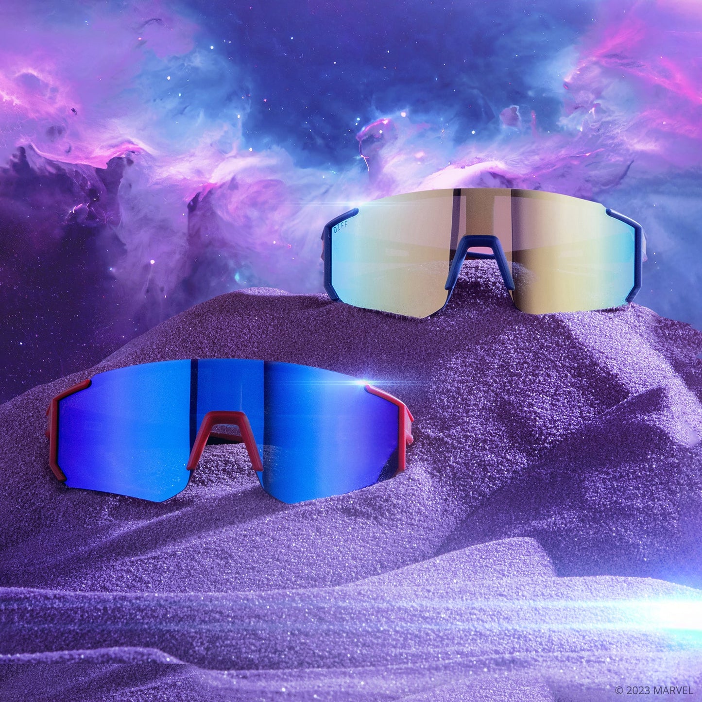 TEAM SUIT - CELESTIAL BLUE/RED + GALACTIC GOLD MIRROR + POLARIZED SUNGLASSES