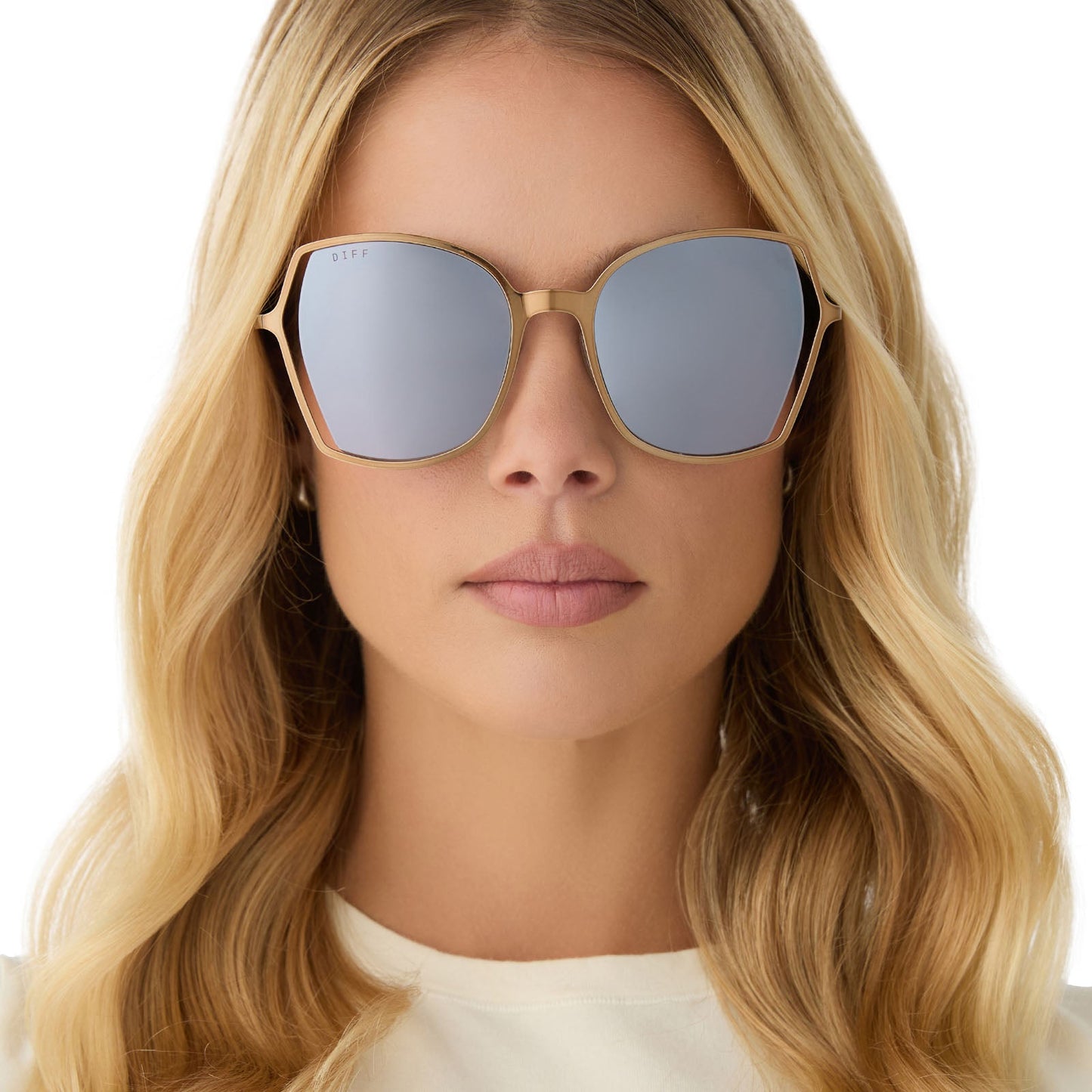 DONNA III - COPPER METAL + BROWN GOLD FLASH SUNGLASSES