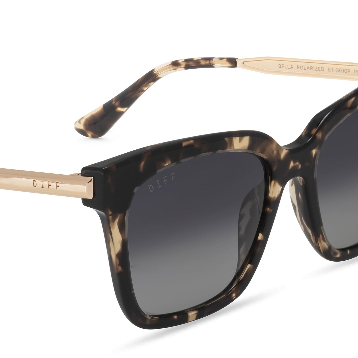 BELLA - ESPRESSO TORTOISE + GREY GRADIENT + POLARIZED SUNGLASSES
