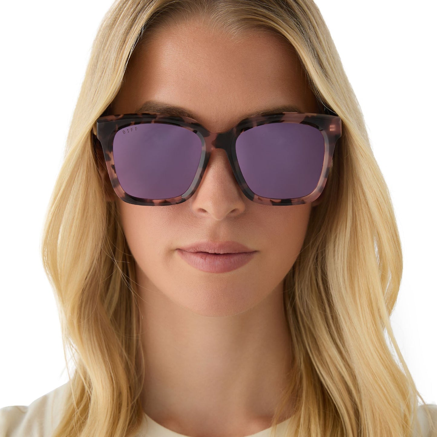MEREDITH - HIMALAYAN TORTOISE + LIGHT PINK MIRROR SUNGLASSES