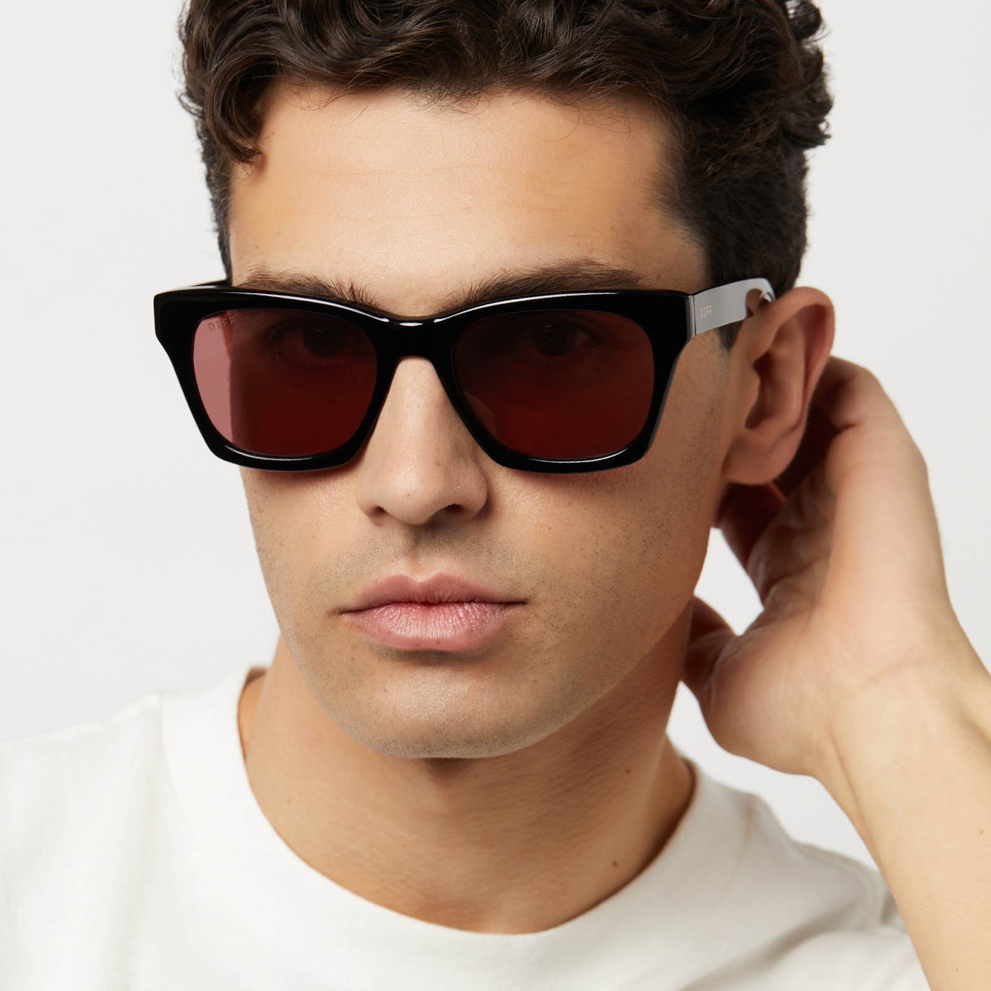 DEAN XL - BLACK + MAUVE + POLARIZED SUNGLASSES