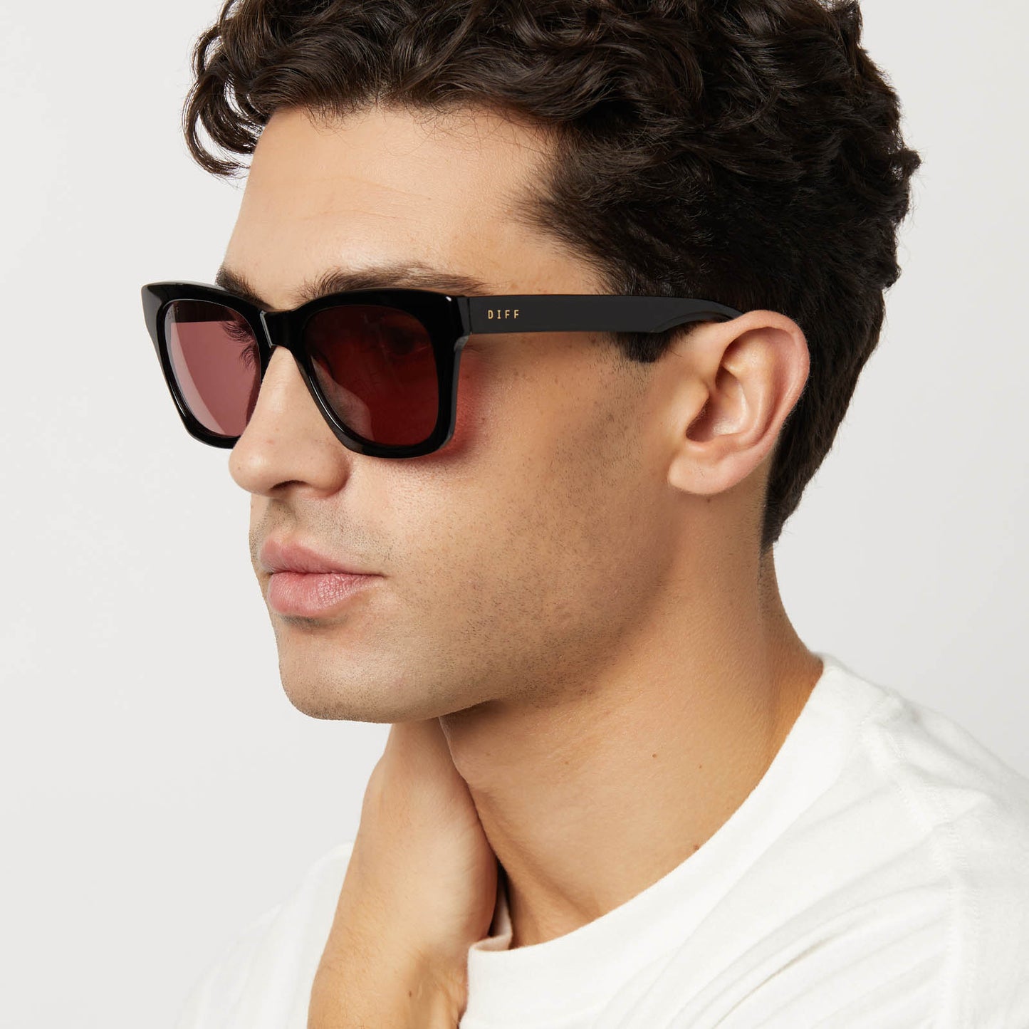 DEAN XL - BLACK + MAUVE + POLARIZED SUNGLASSES