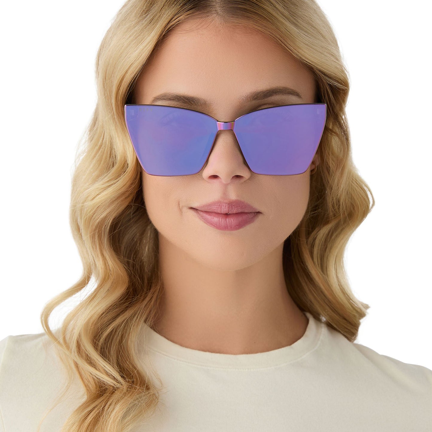 GOLDIE XS - OPALESCENT PINK + CHERRY BLOSSOM MIRROR SUNGLASSES