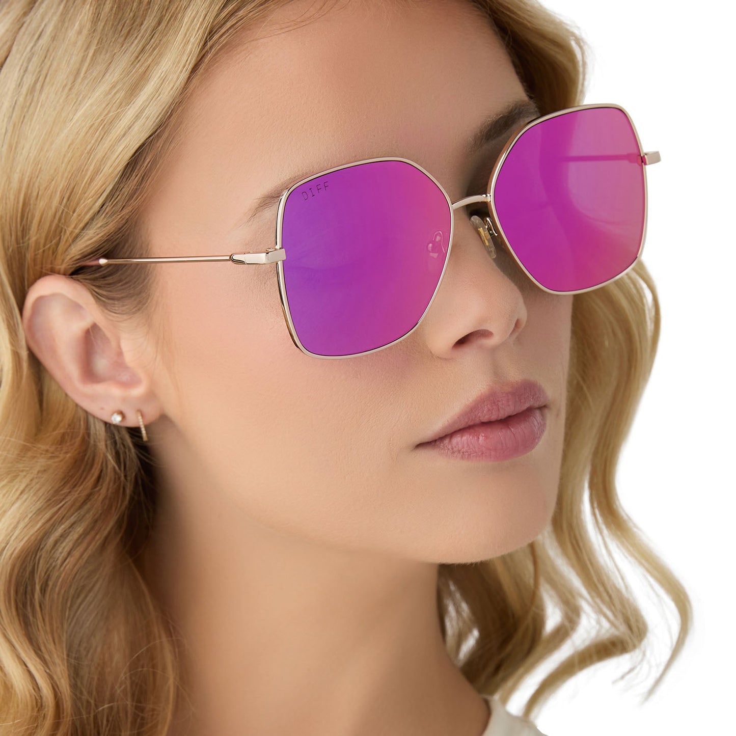 IRIS - GOLD + PINK RUSH MIRROR SUNGLASSES