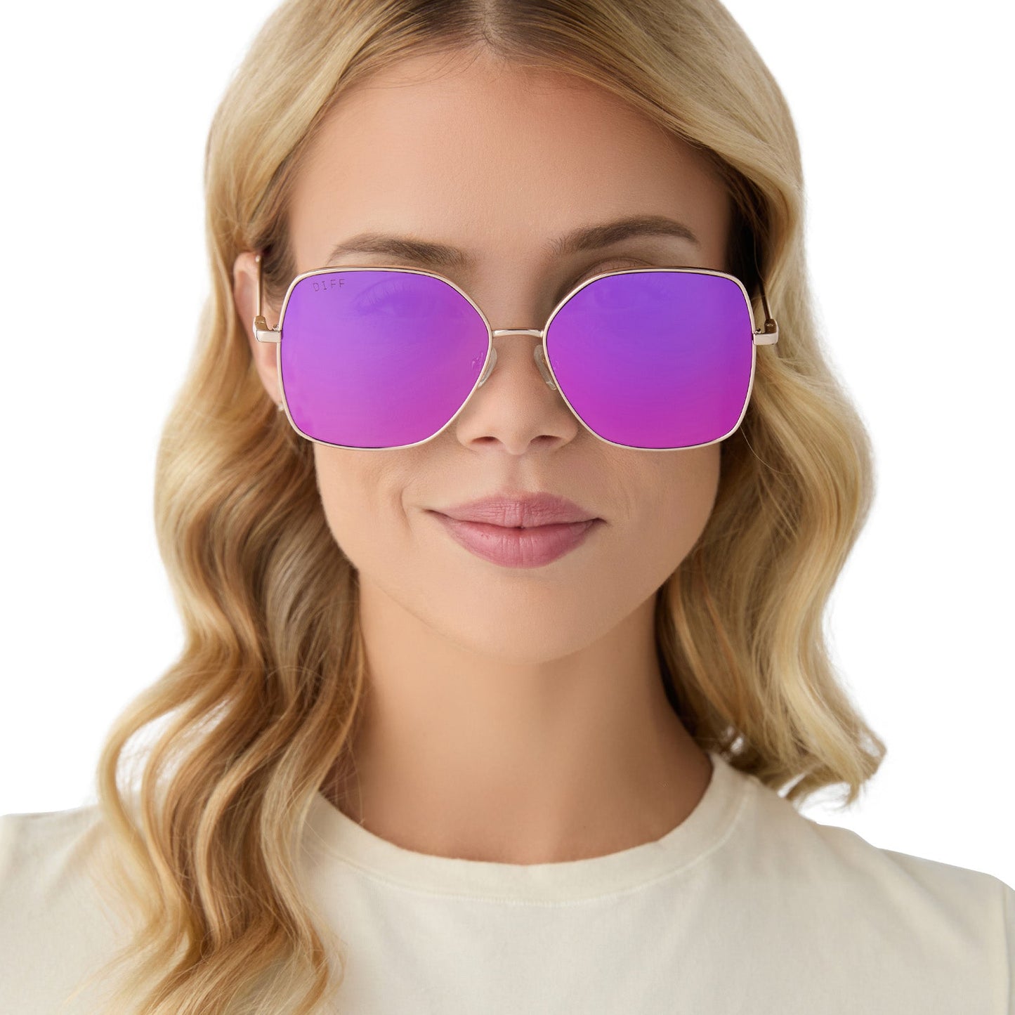 IRIS - GOLD + PINK RUSH MIRROR SUNGLASSES