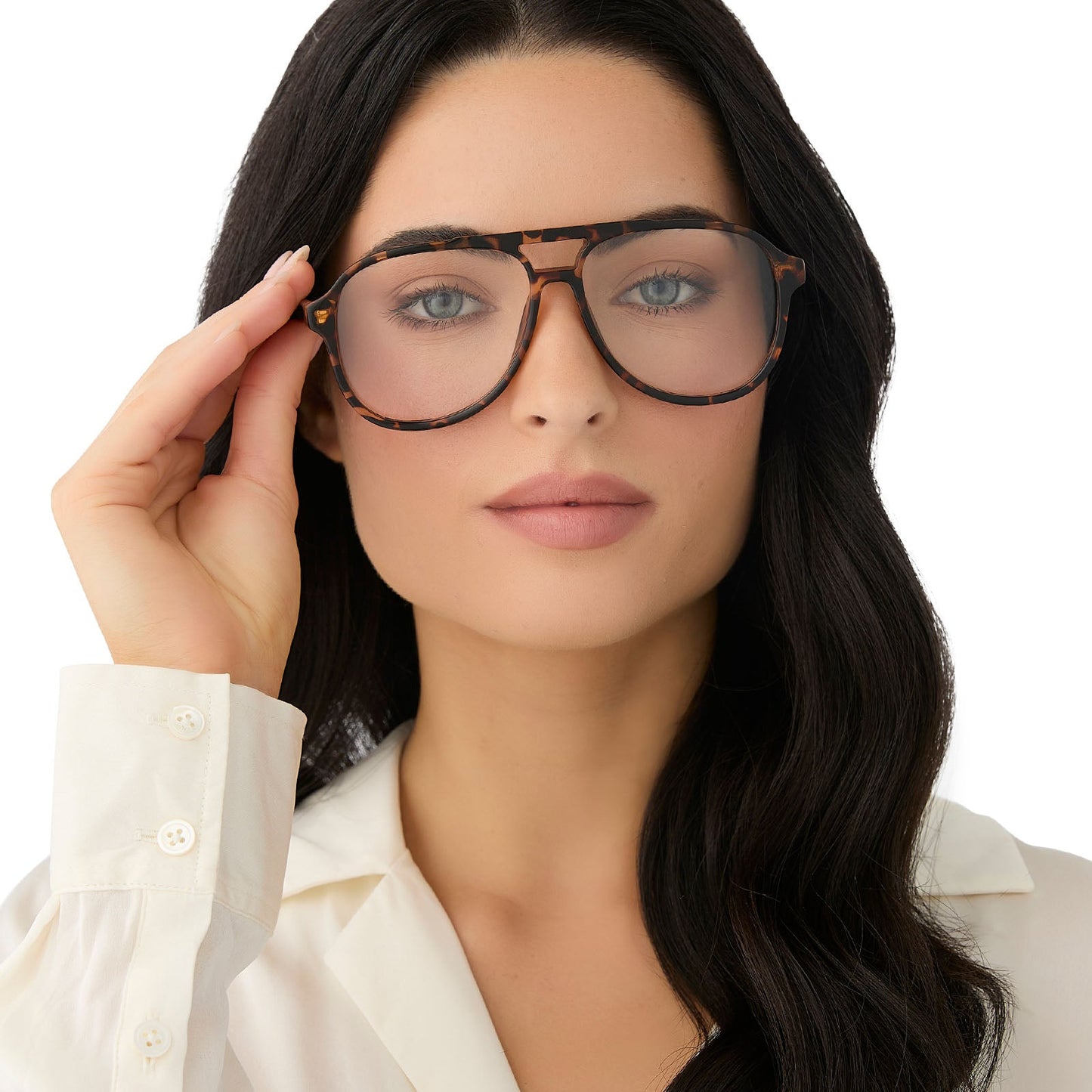TATUM - ESPRESSO TORTOISE + BLUE LIGHT READERS