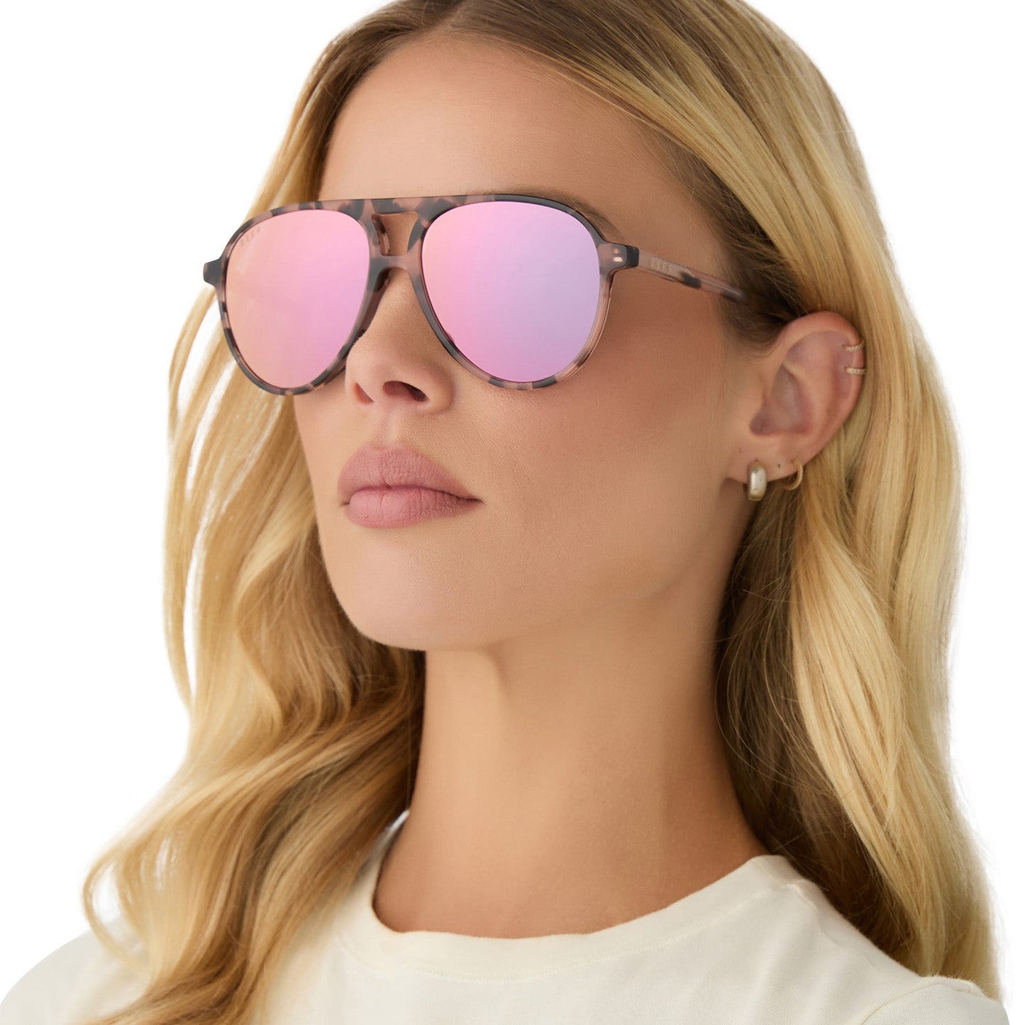 TOSCA II - HIMALAYAN TORTOISE + TAUPE MIRROR SUNGLASSES