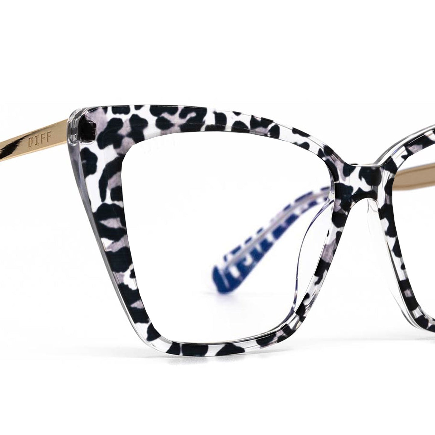 BECKY II - CLEAR LEOPARD + PRESCRIPTION GLASSES