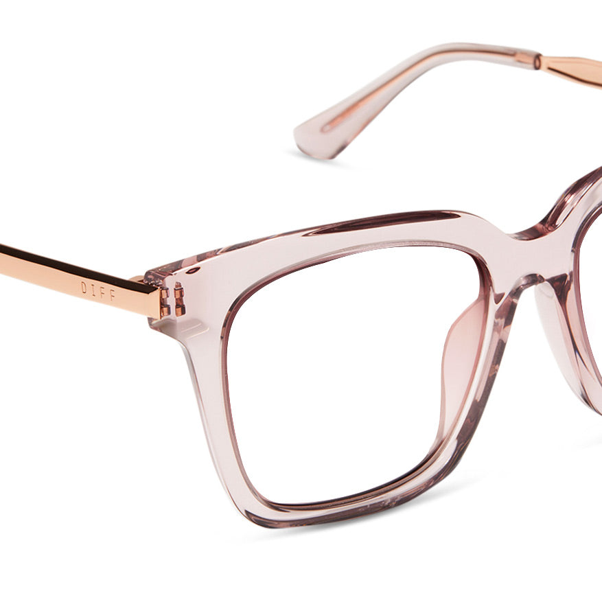 BELLA - LIGHT PINK CRYSTAL + PRESCRIPTION GLASSES
