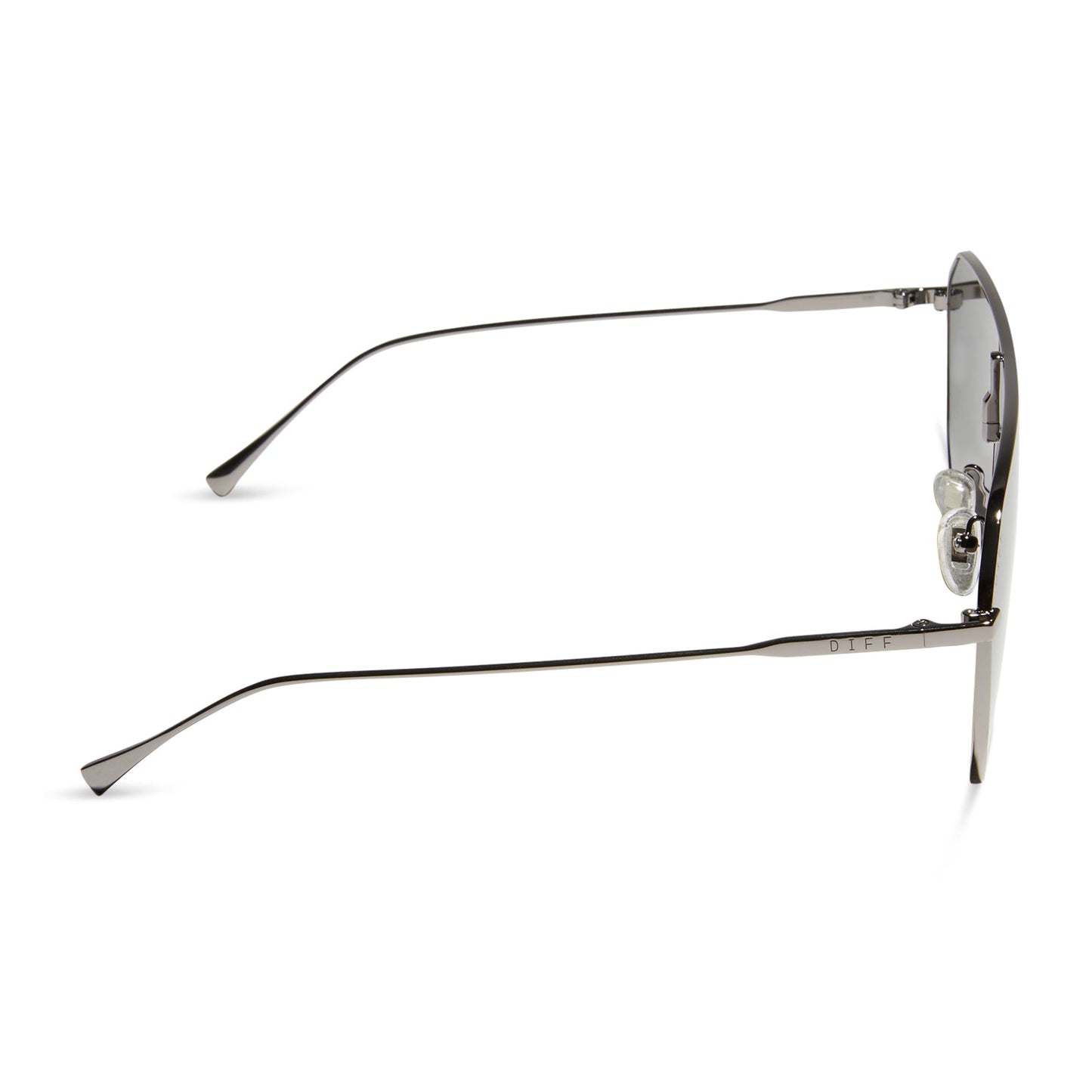 DASH SHIELD - GUNMETAL + GREY SUNGLASSES