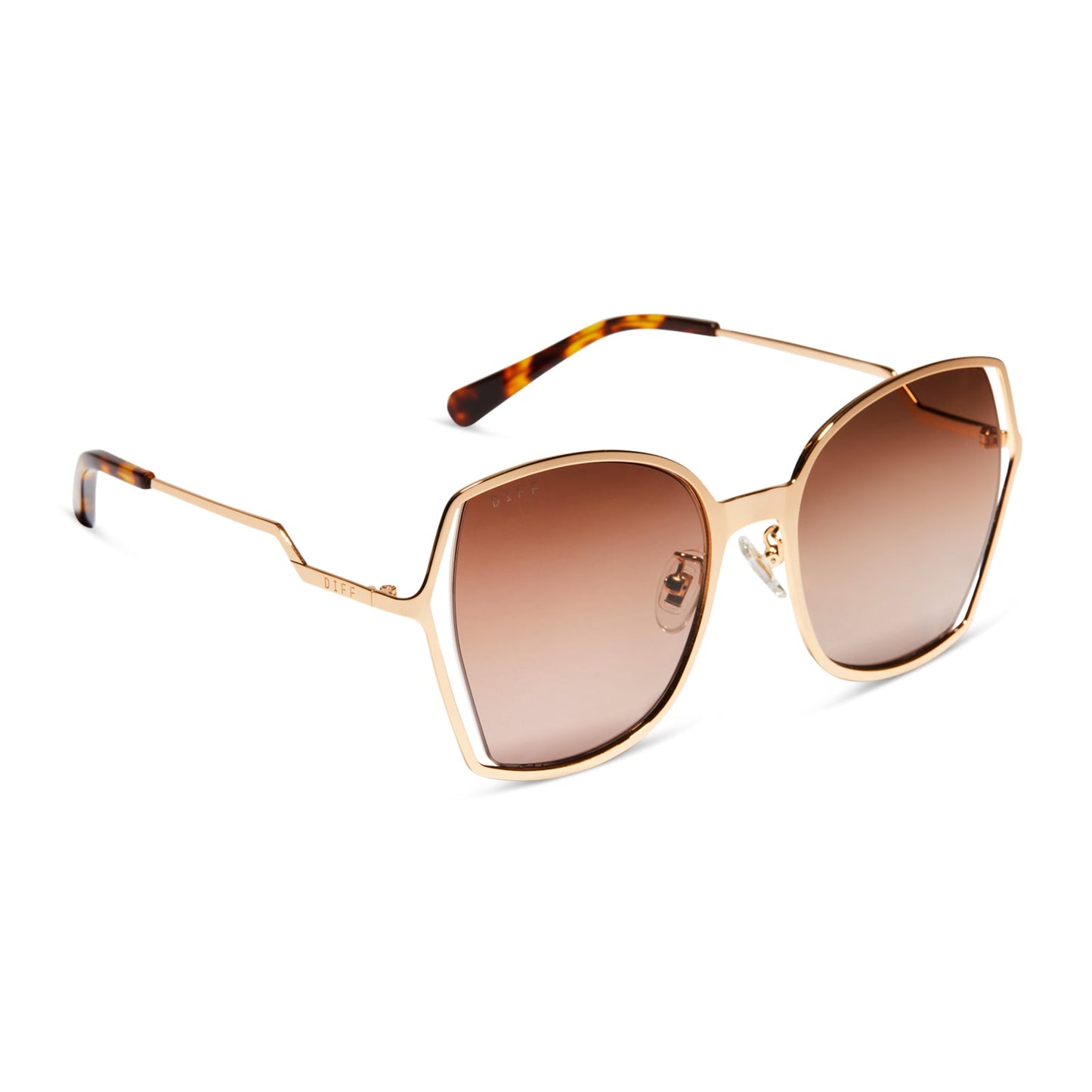 DONNA III - GOLD + BROWN GRADIENT POLARIZED SUNGLASSES
