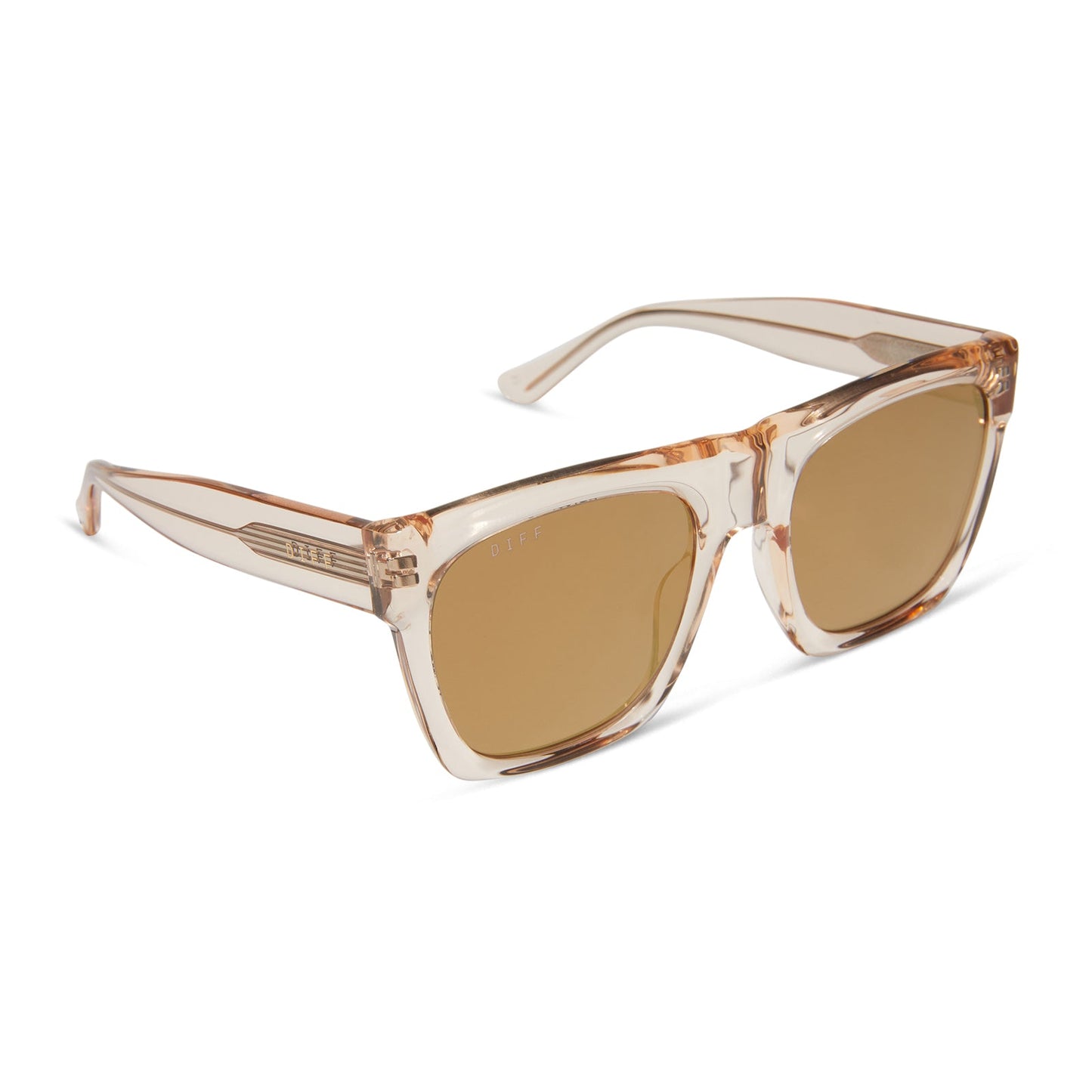 EASTON - VINTAGE ROSE CRYSTAL + BROWN GOLD FLASH SUNGLASSES