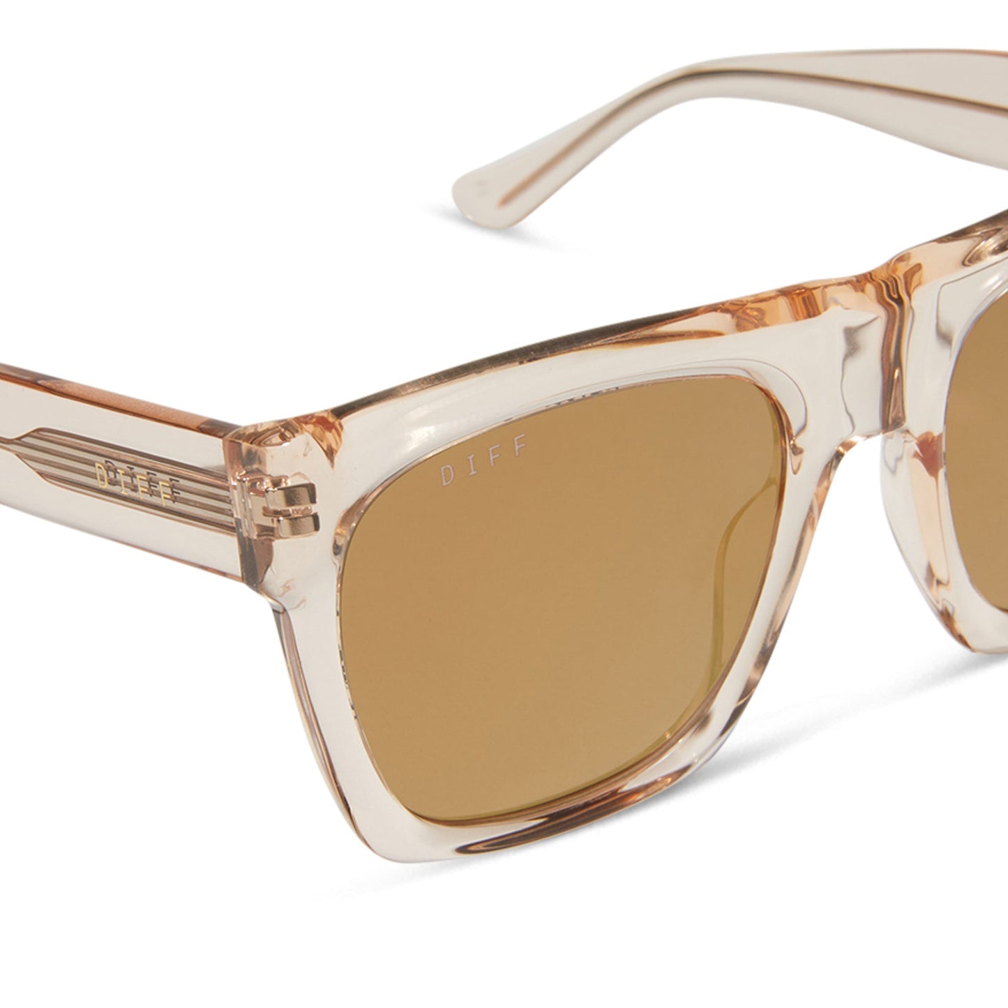 EASTON - VINTAGE ROSE CRYSTAL + BROWN GOLD FLASH SUNGLASSES