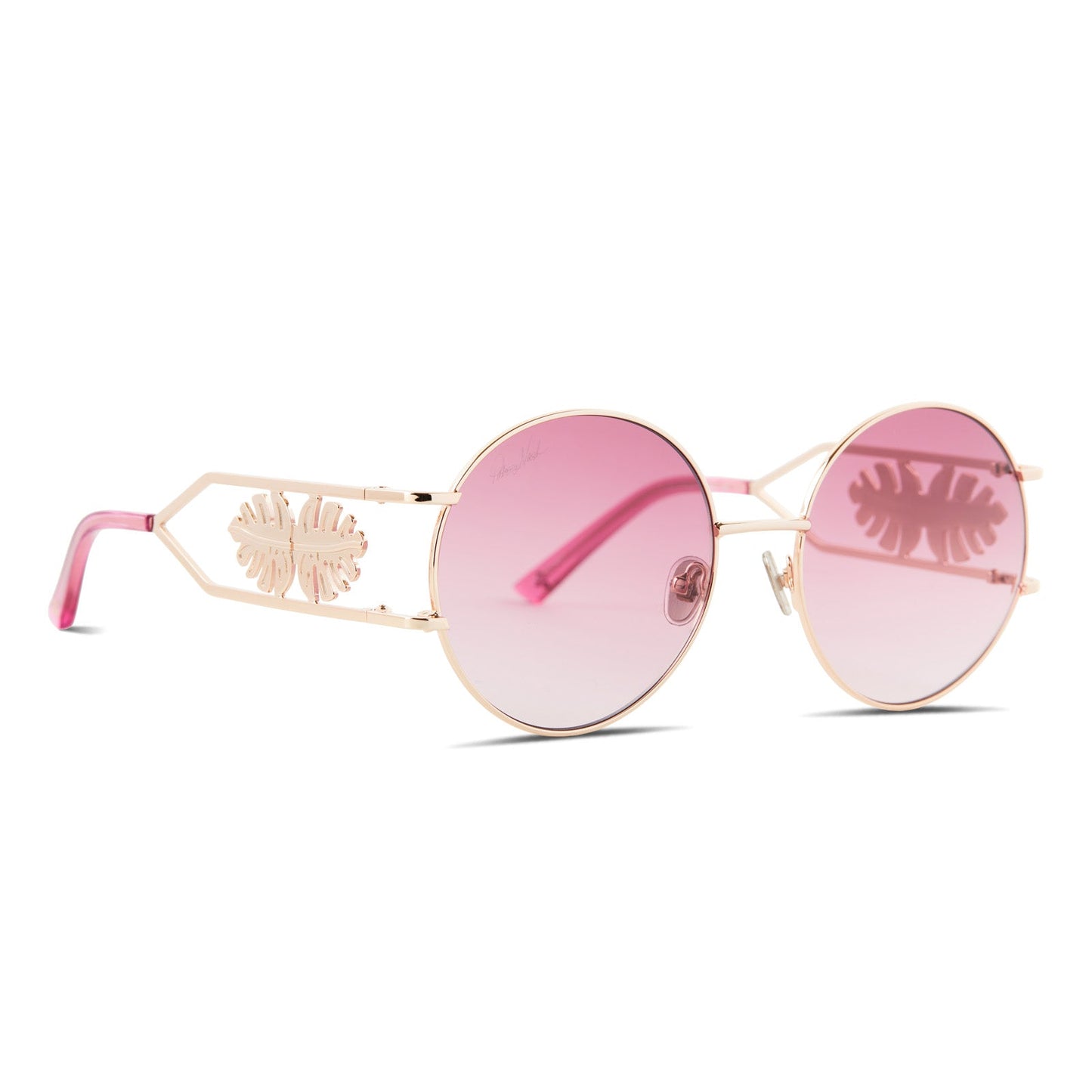 PATRICIA NASH - FAYE + SHINY GOLD + WINE GRADIENT SUNGLASSES