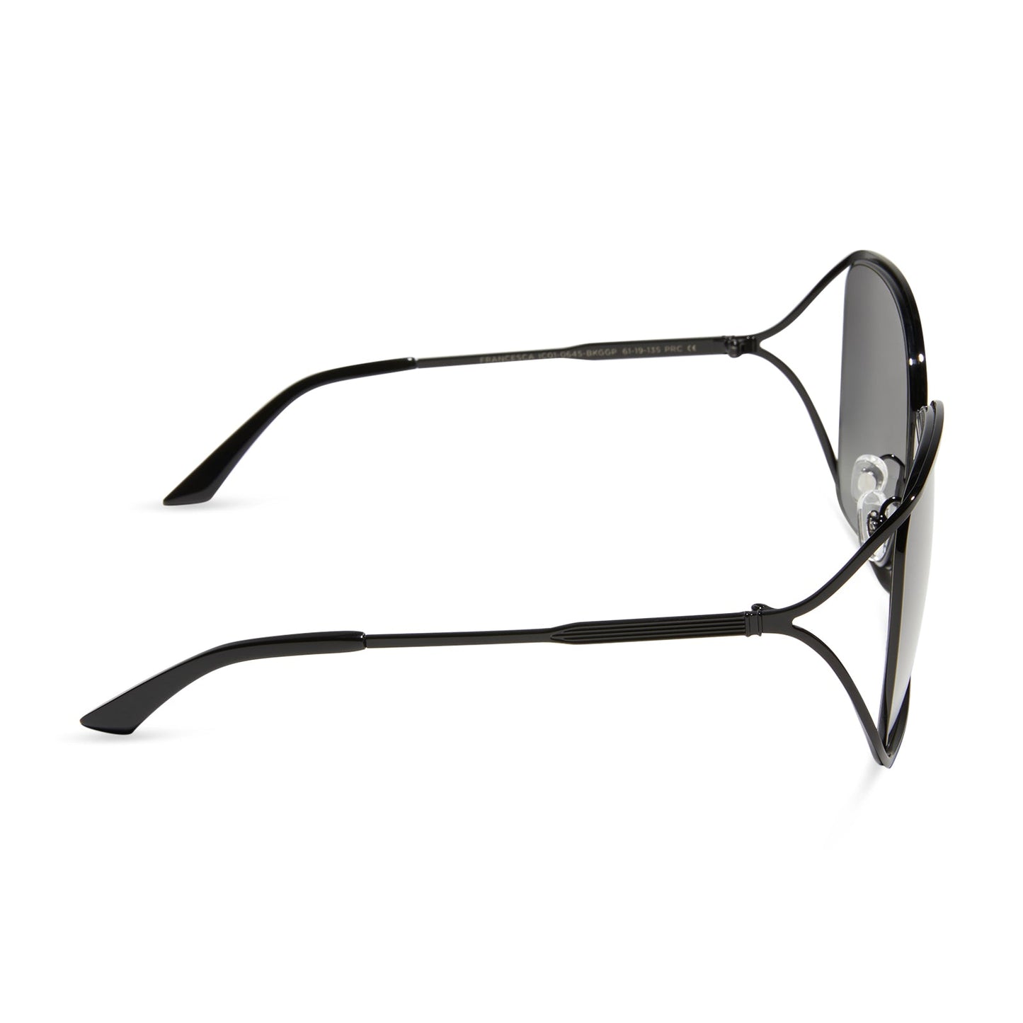 FRANCESCA - BLACK + GREY GRADIENT + POLARIZED SUNGLASSES
