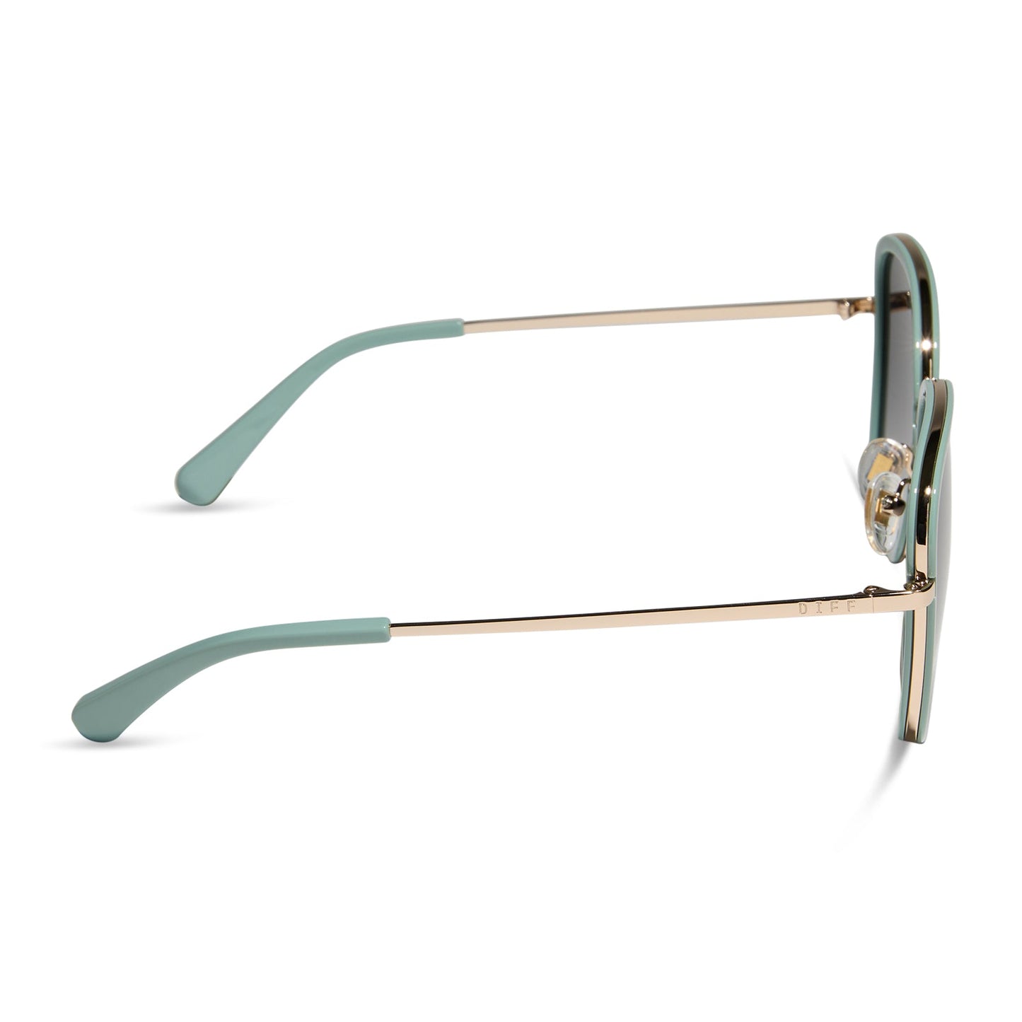 GENEVIVE - STEEL TEAL + GREY GRADIENT SUNGLASSES