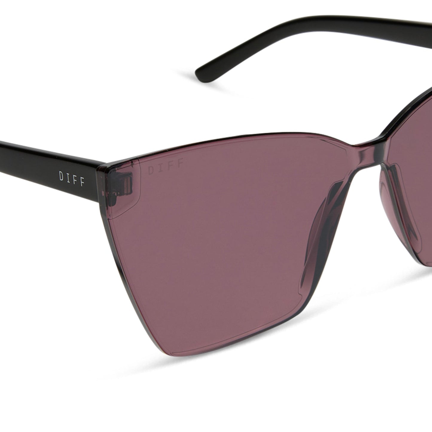 GOLDIE - BLACK + AUBERGINE W SILVER FLASH SUNGLASSES