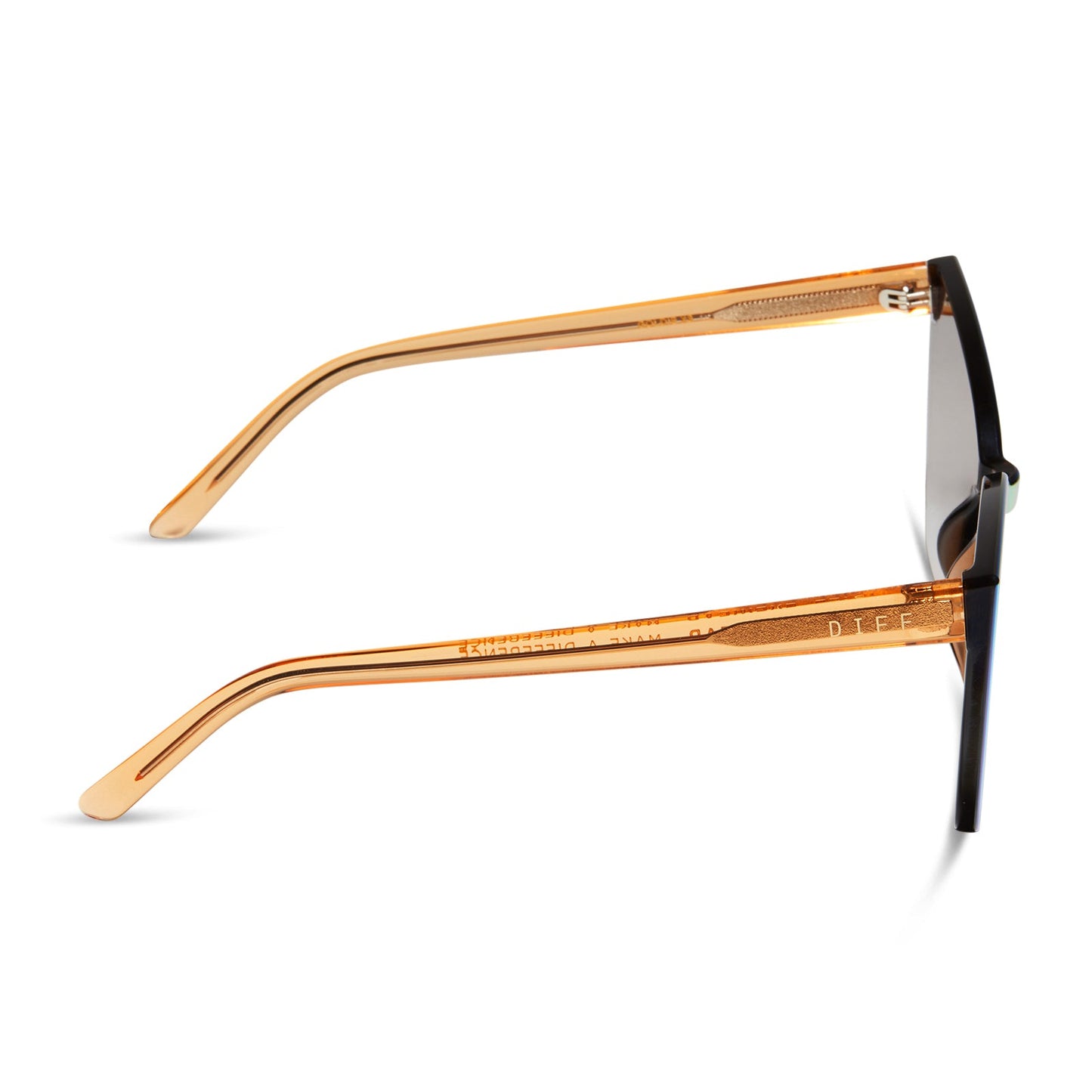 GOLDIE XS - APRICOT CRYSTAL + PEACH MIRROR SUNGLASSES