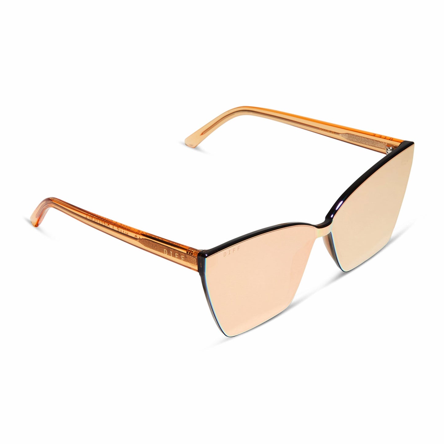 GOLDIE XS - APRICOT CRYSTAL + PEACH MIRROR SUNGLASSES