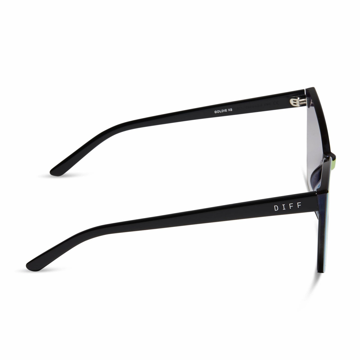 GOLDIE XS - BLACK + SUNSET MIRROR SUNGLASSES