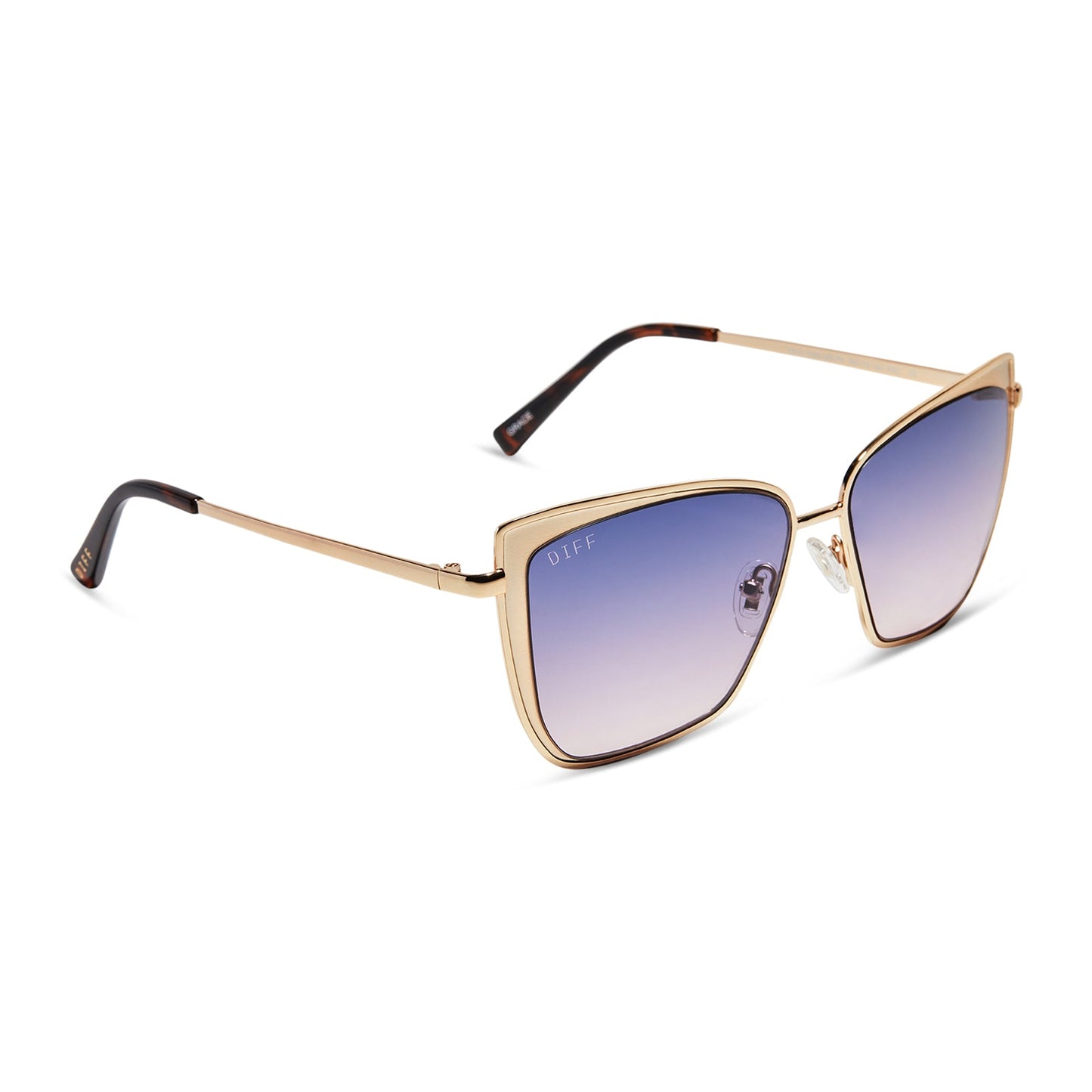 GRACE - GOLD + LAVENDER ROSE GRADIENT SUNGLASSES