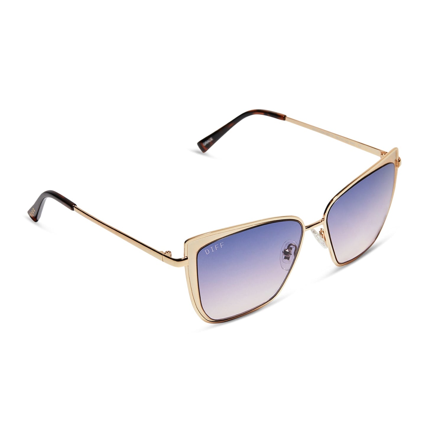 GRACE - GOLD + LAVENDER ROSE GRADIENT SUNGLASSES