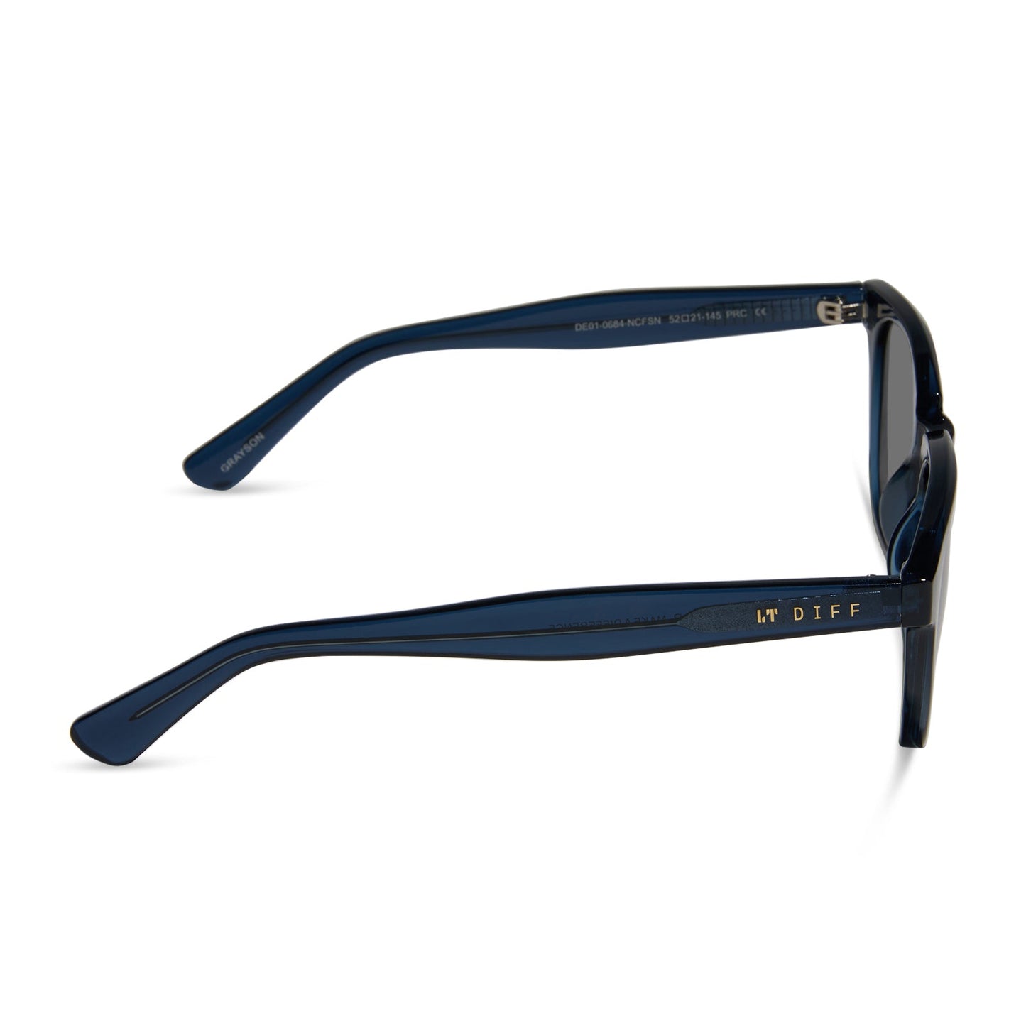GRAYSON - NAVY CRYSTAL + GREY + SILVER FLASH SUNGLASSES
