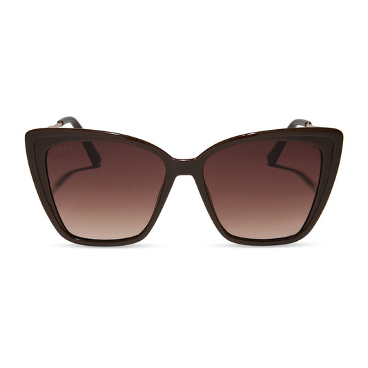 HEIDI - MAHOGANY + BROWN GRADIENT SUNGLASSES