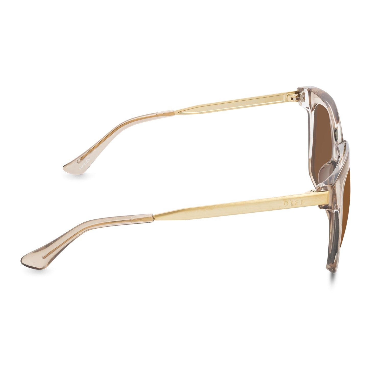 HAILEY - VINTAGE CRYSTAL + BROWN SUNGLASSES