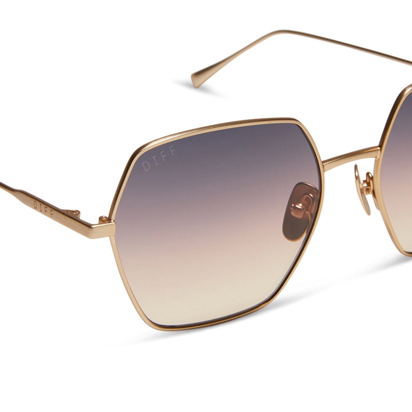 HARLOWE - BRUSHED GOLD + TWILIGHT GRADIENT SUNGLASSES