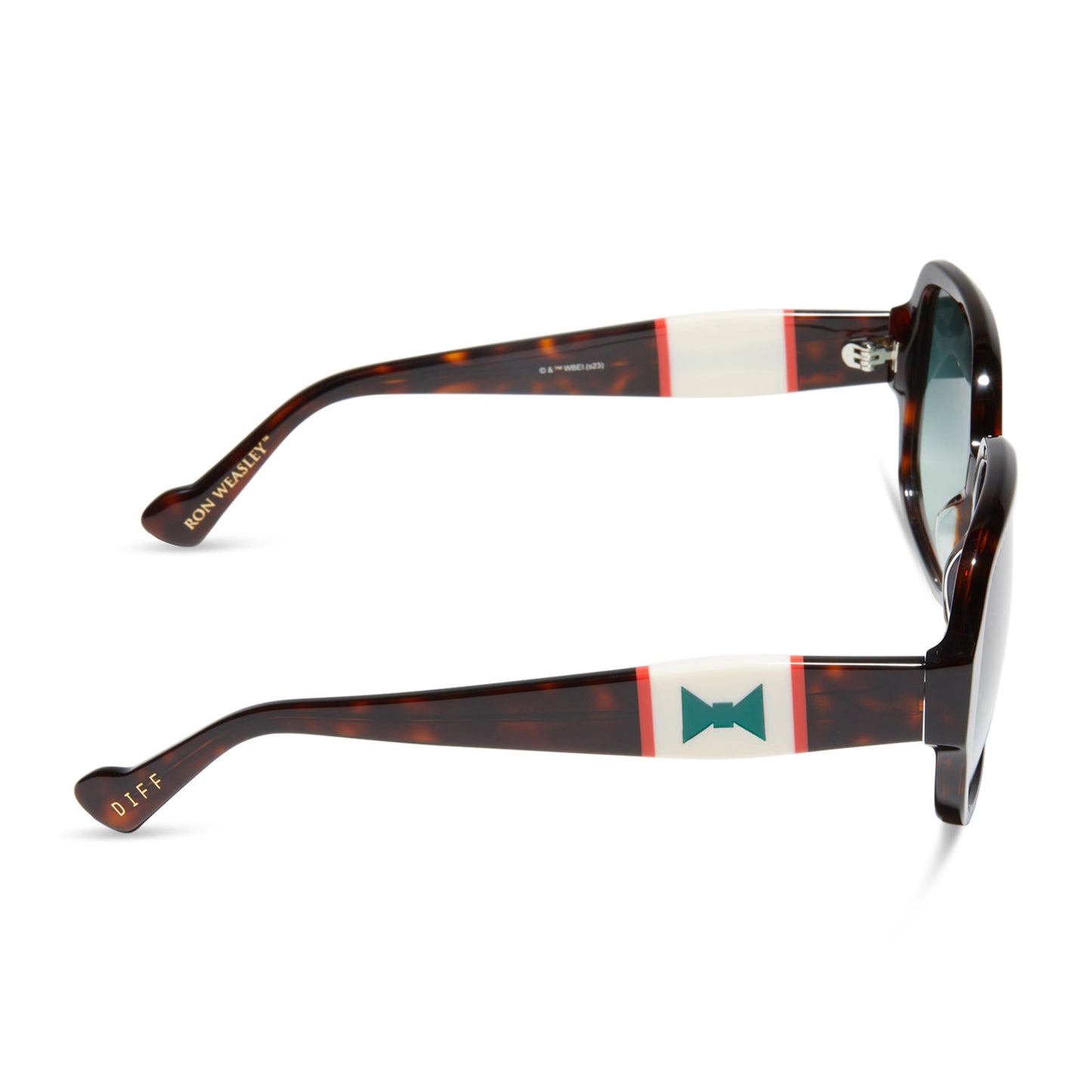 RON WEASLEY™ - DRESS ROBES™ BROWN + VINTAGE SAGE GRADIENT SUNGLASSES