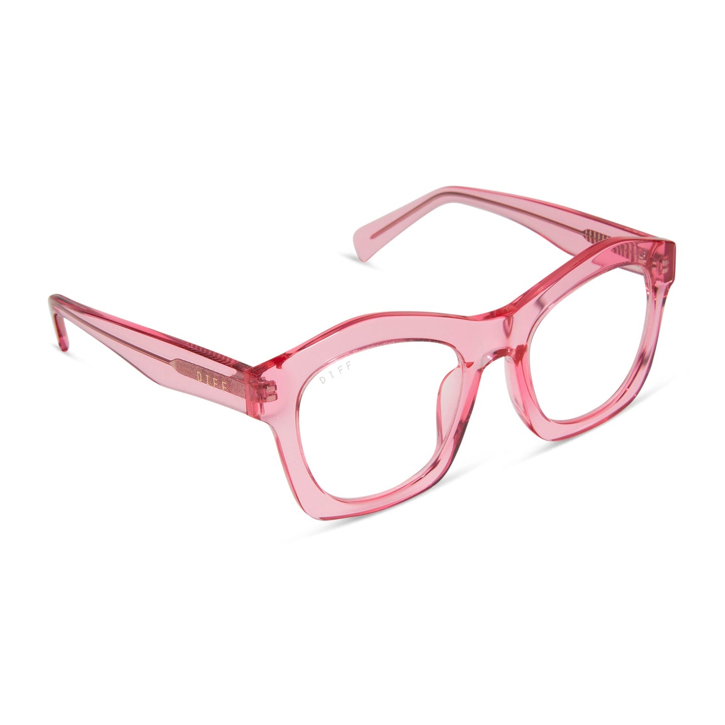 HAYDEN - CANDY PINK CRYSTAL + PRESCRIPTION GLASSES