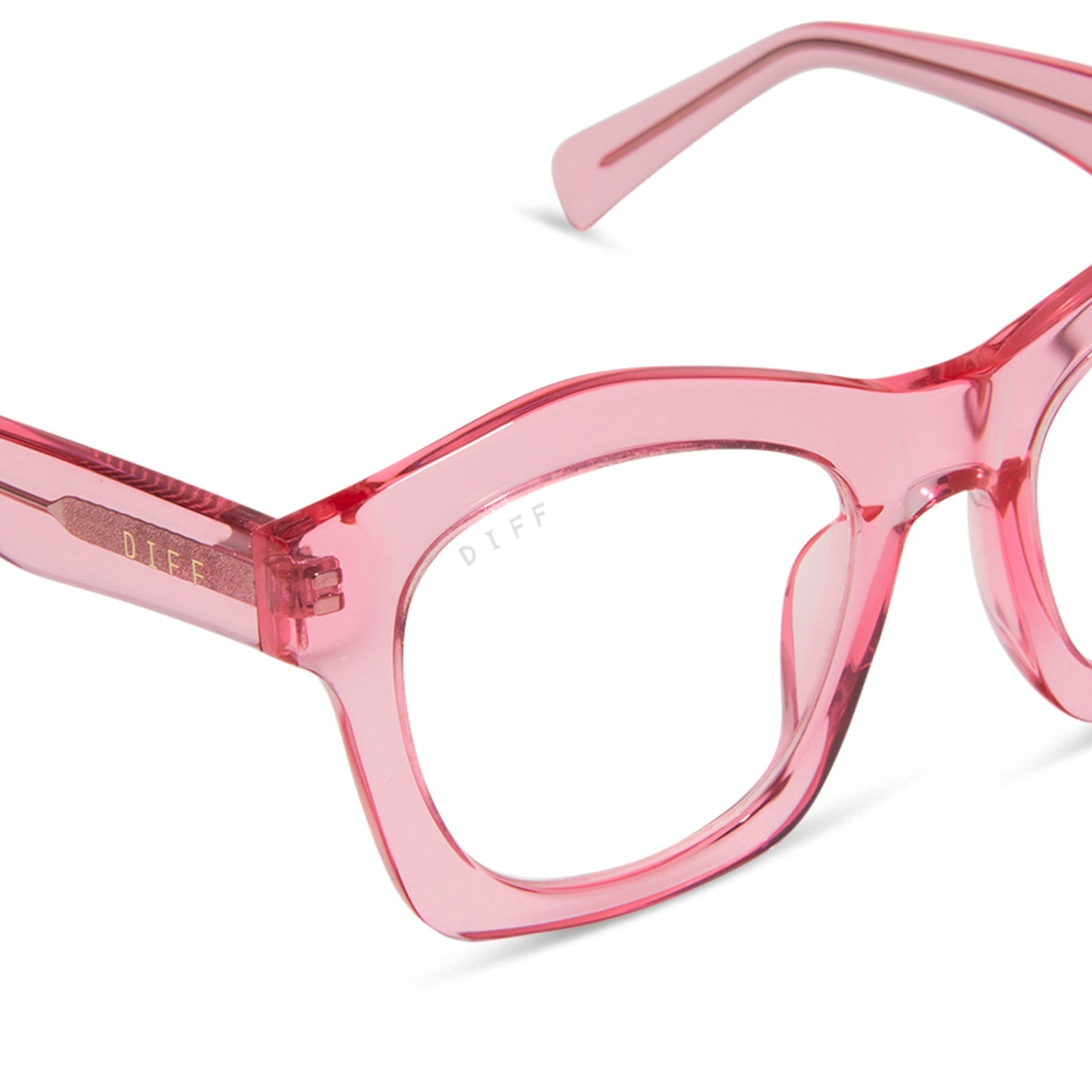 HAYDEN - CANDY PINK CRYSTAL + PRESCRIPTION GLASSES
