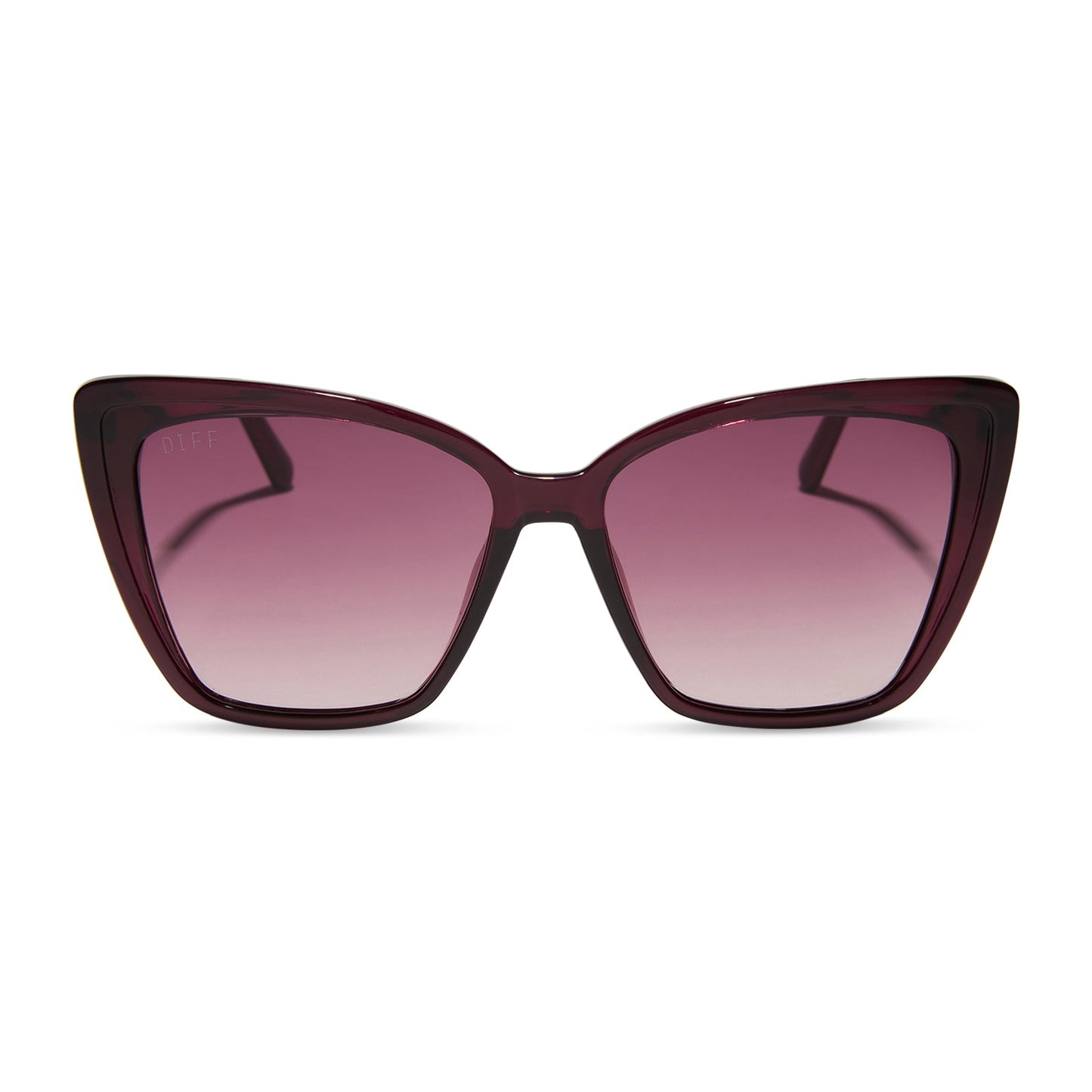HEIDI - BURGUNDY CRYSTAL + WINE GRADIENT SUNGLASSES