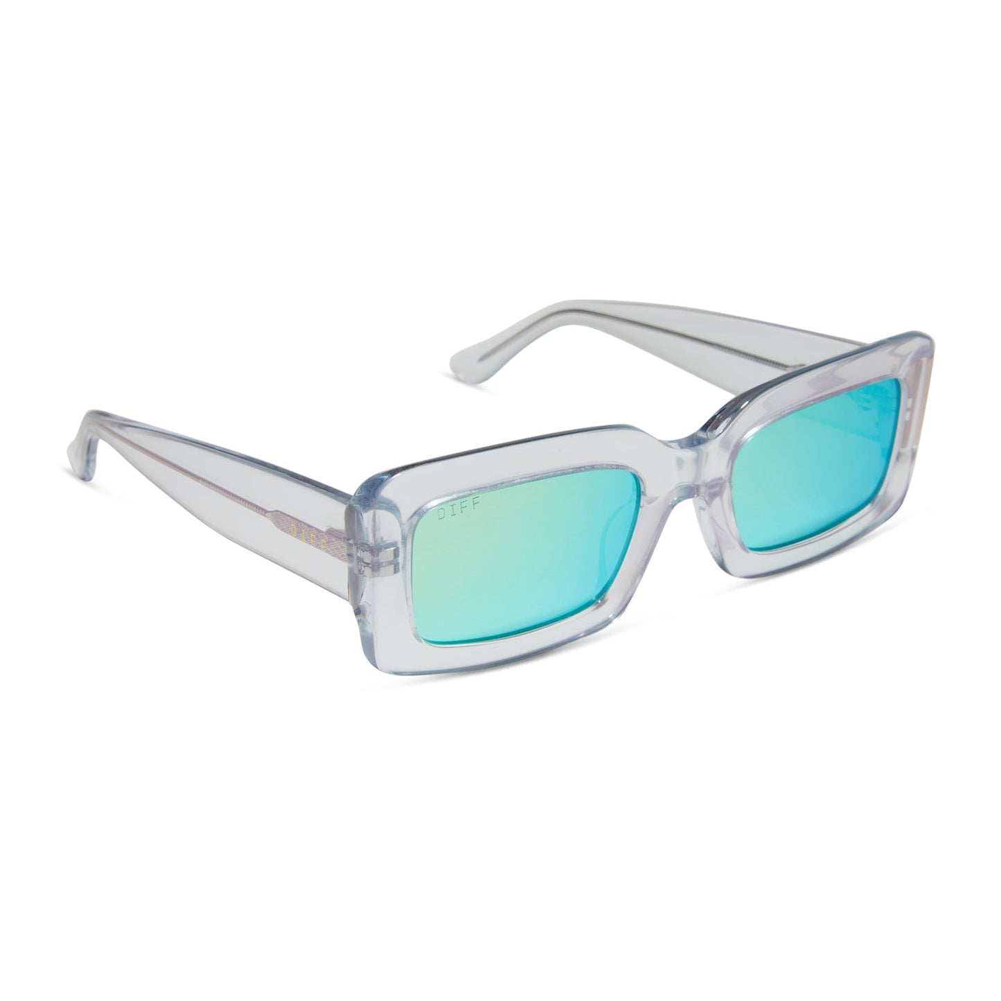 INDY - OPALESCENT TURQUOISE + TURQUOISE ICE MIRROR SUNGLASSES