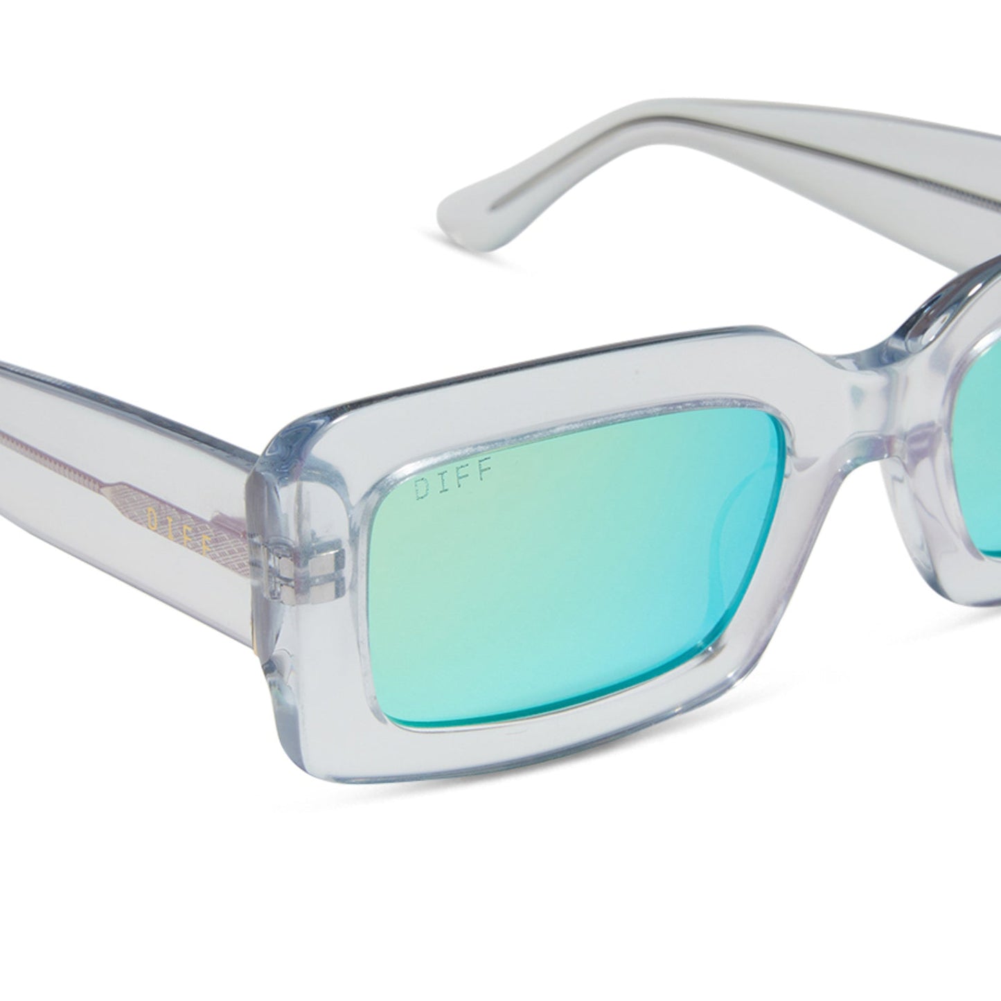 INDY - OPALESCENT TURQUOISE + TURQUOISE ICE MIRROR SUNGLASSES