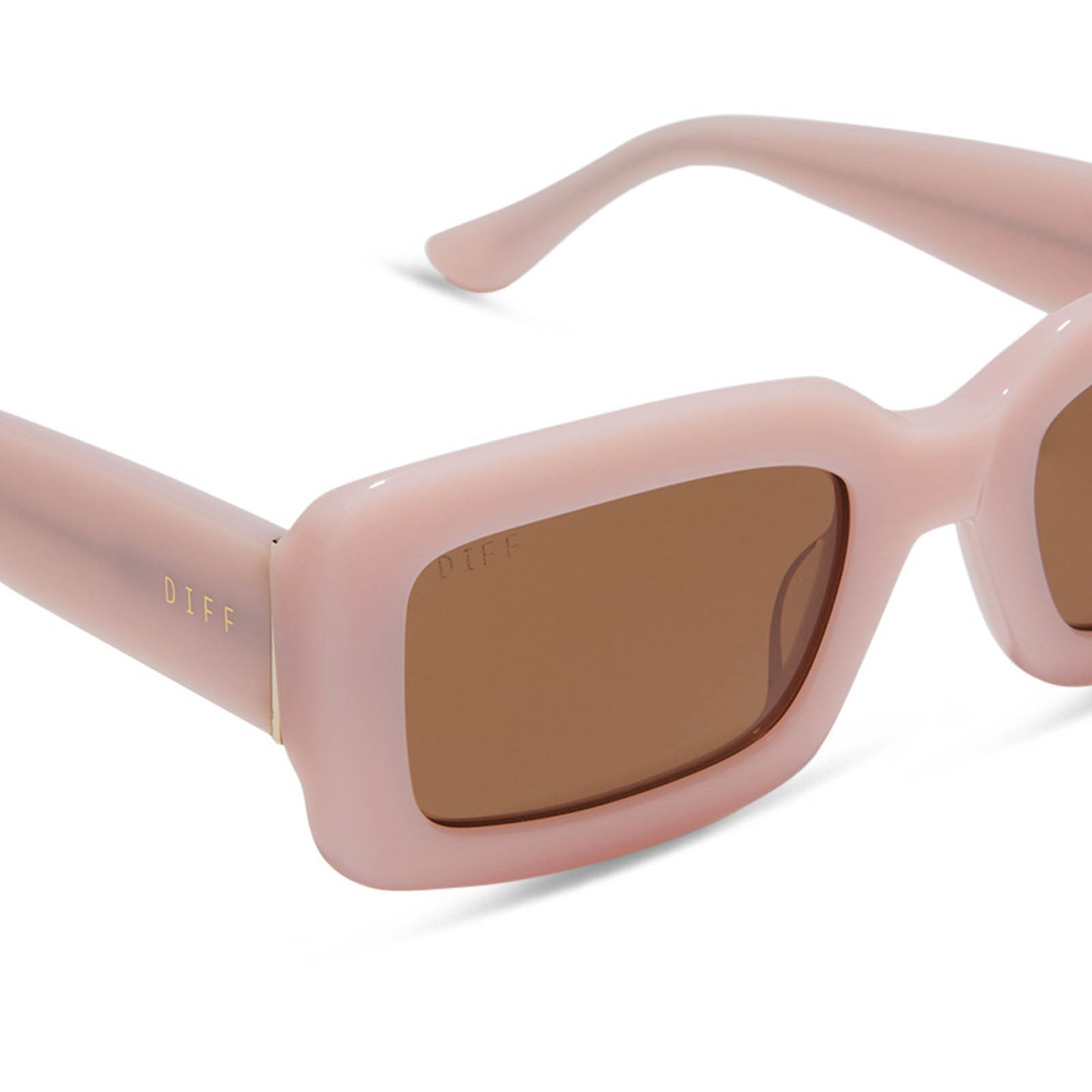 INDY - PINK VELVET + BROWN SUNGLASSES