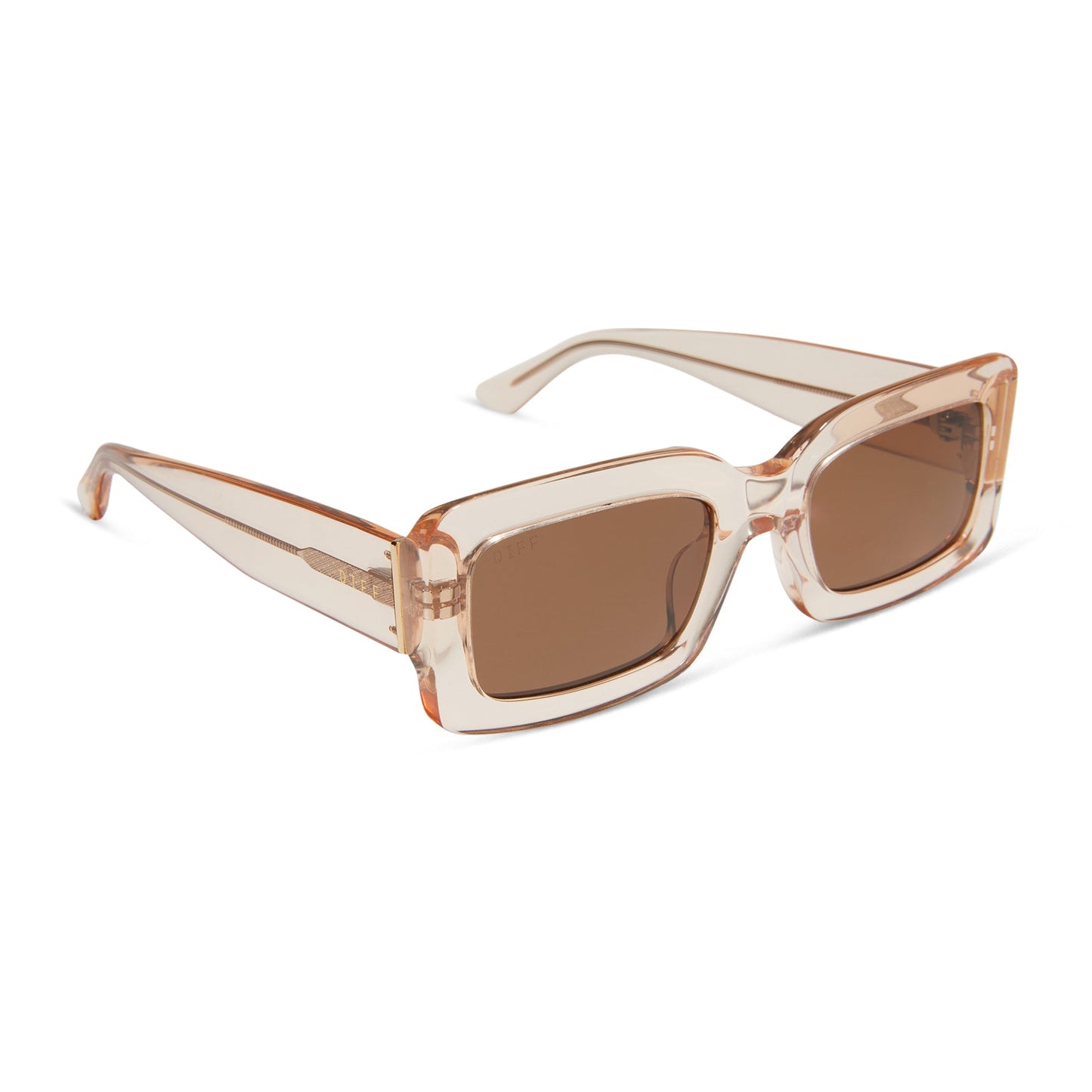 INDY - VINTAGE ROSE CRYSTAL + BROWN SUNGLASSES